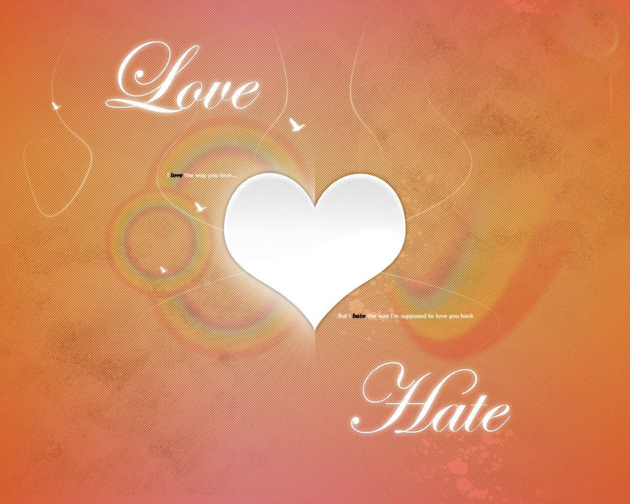 Heart, Hate And Love Background