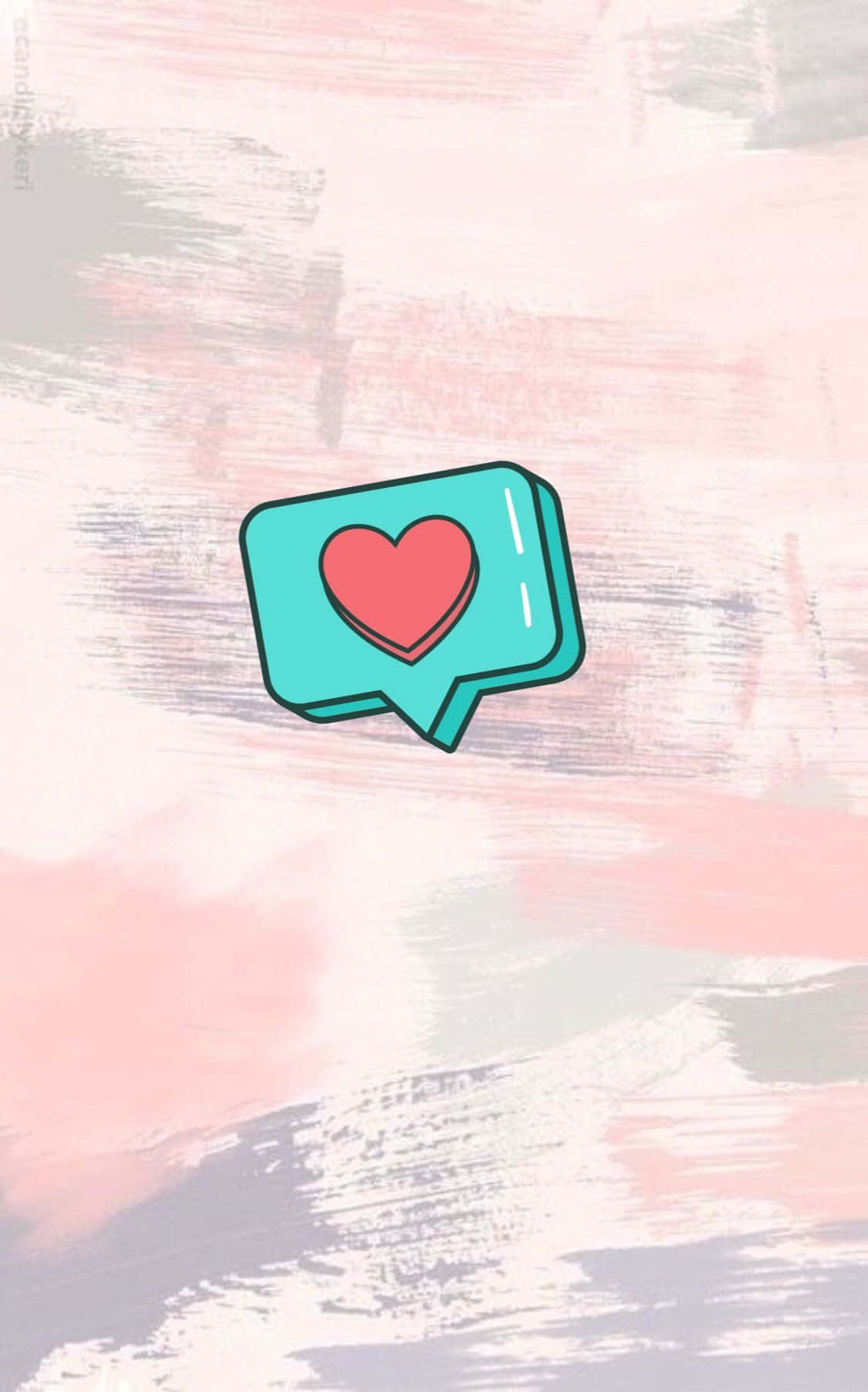 Heart Inside Bubble For Instagram Stories Background