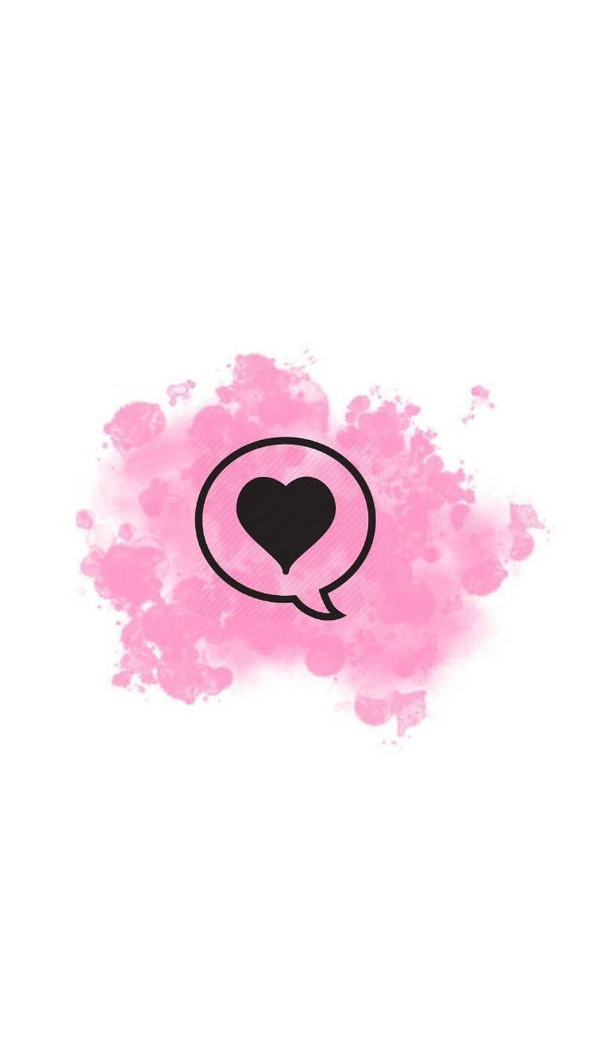 Heart Message Pink Instagram Profile Background