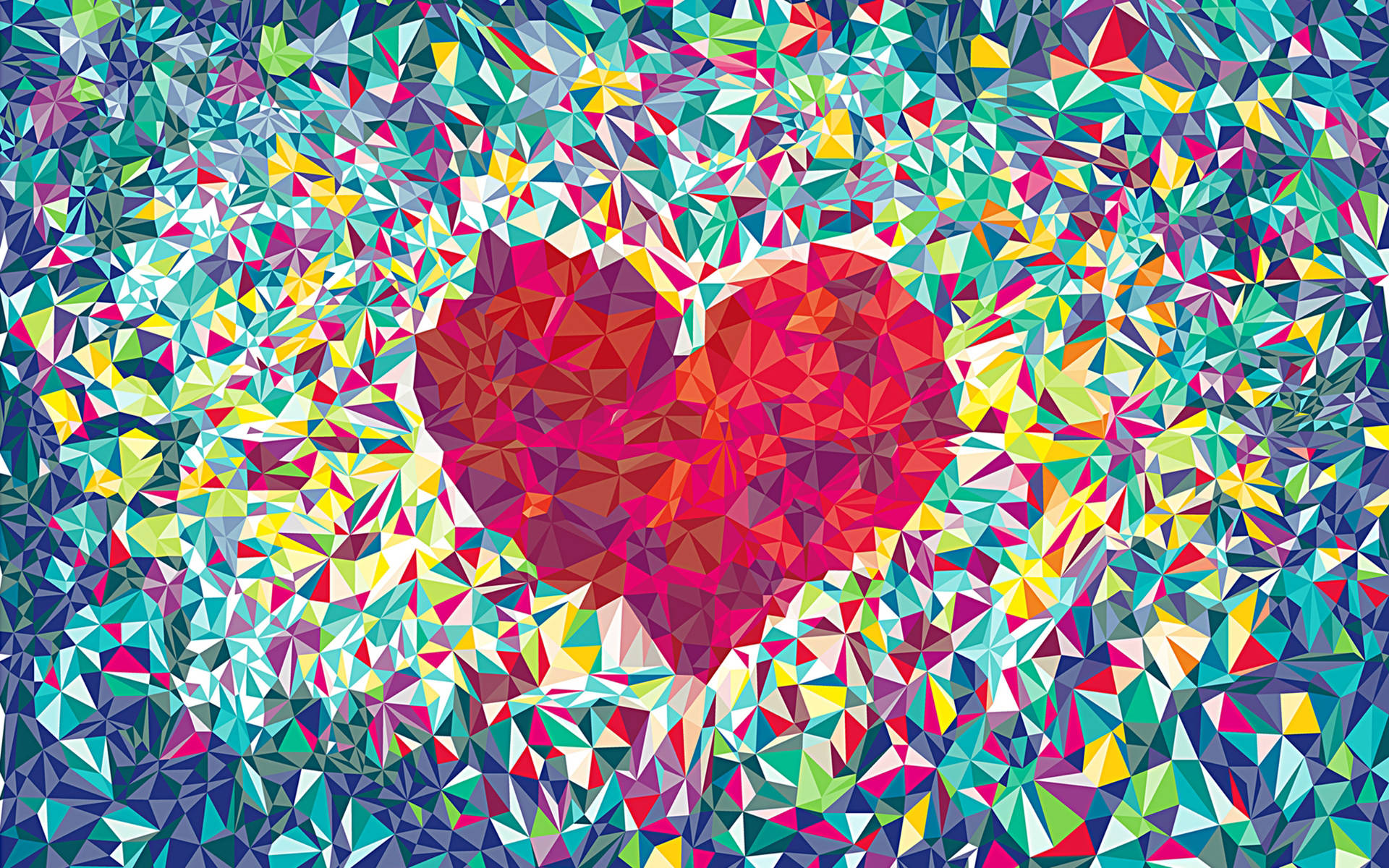 Heart Mosaic Cool Pattern Background