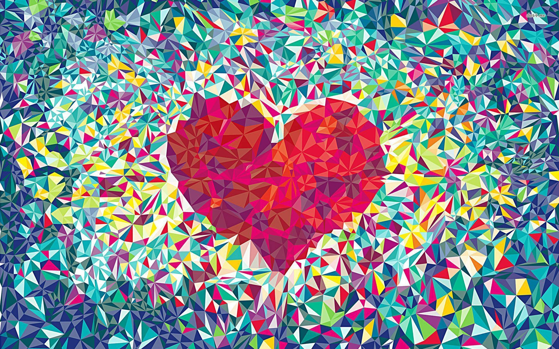 Heart Mosaic Background