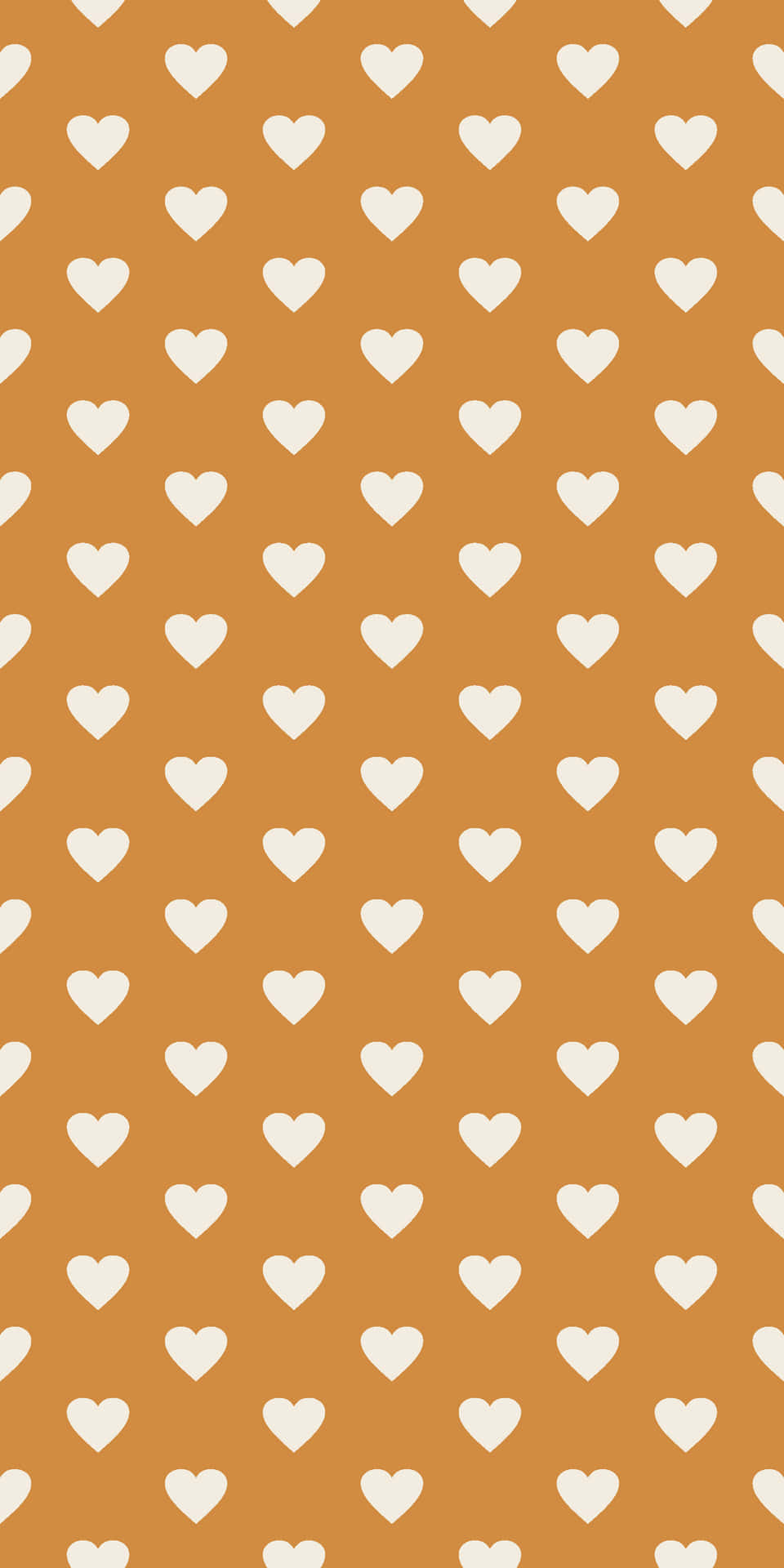 Heart Pattern Dark Orange Aesthetic Phone Background