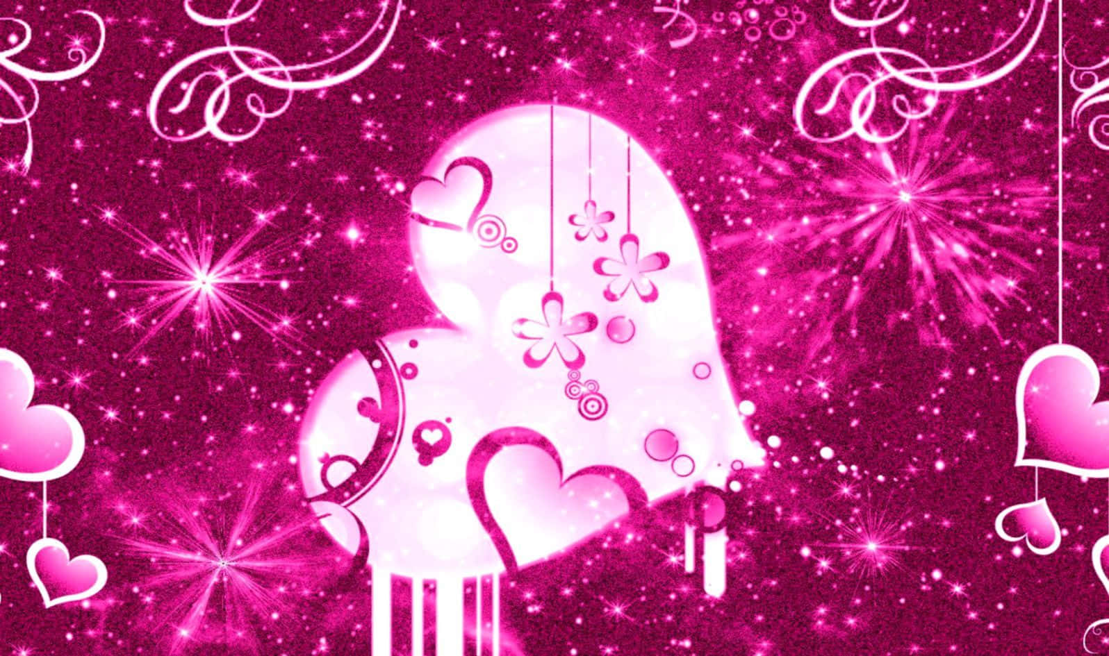 Heart Pink Girly Background