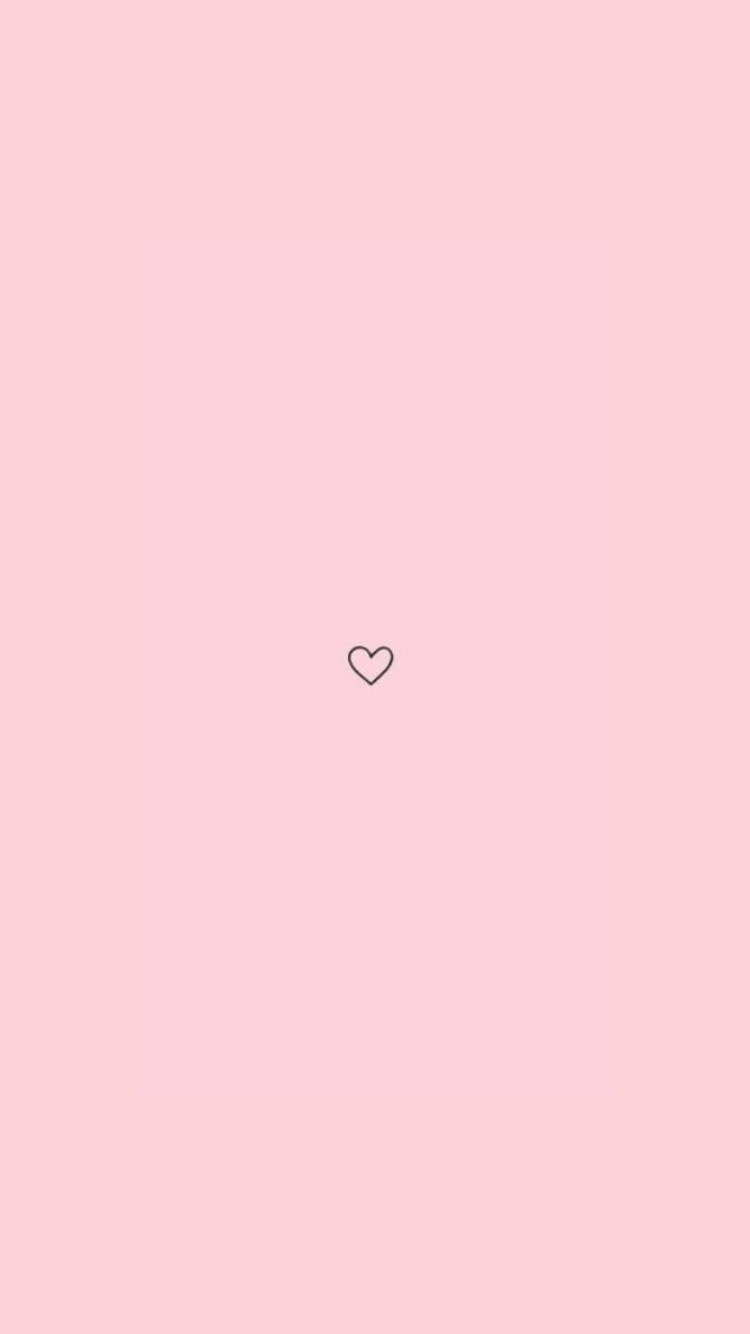 Heart Plain Pink Background