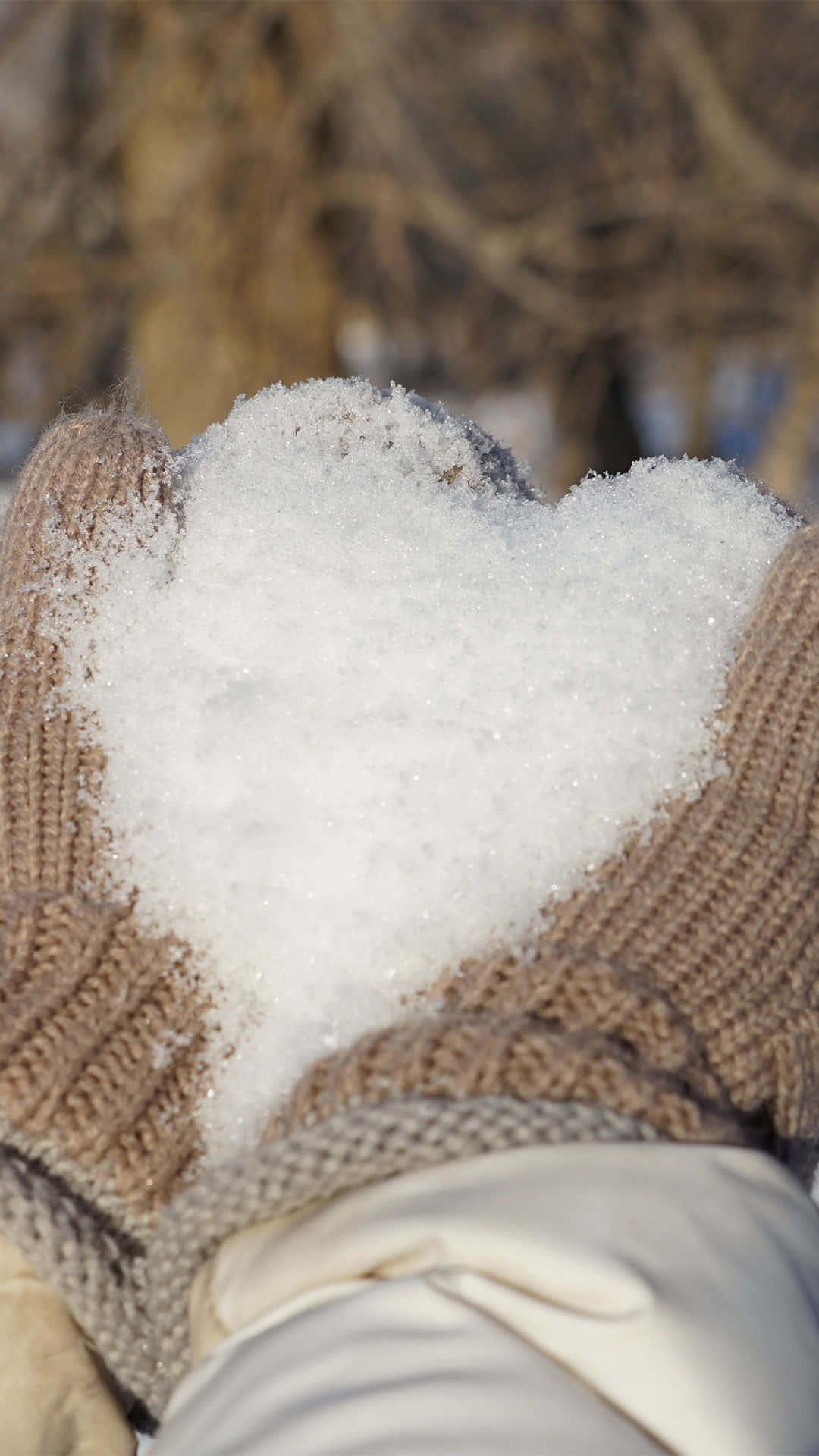 Heart Shape Snow Cozy Winter Aesthetic Photography