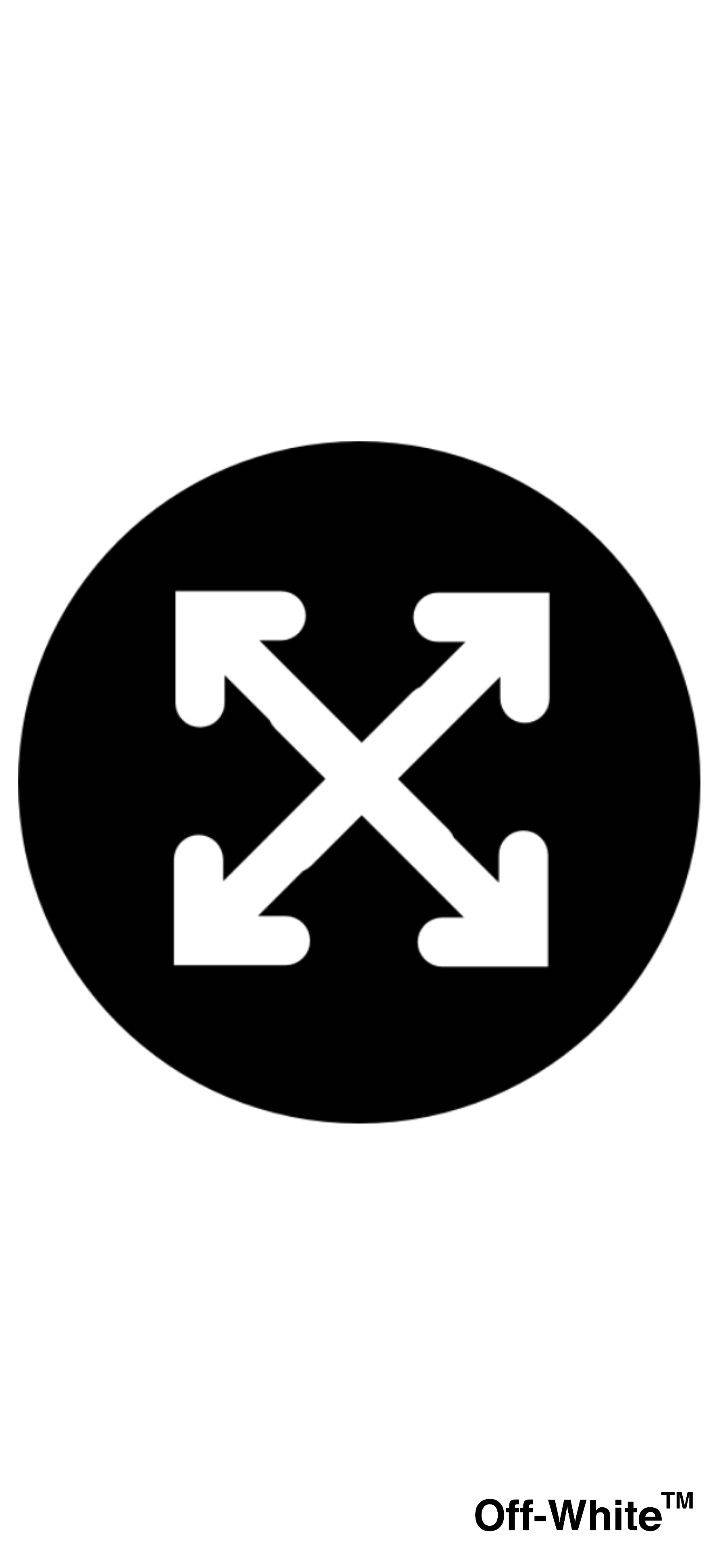 Heart-shaped Arrow Off White Logo Background