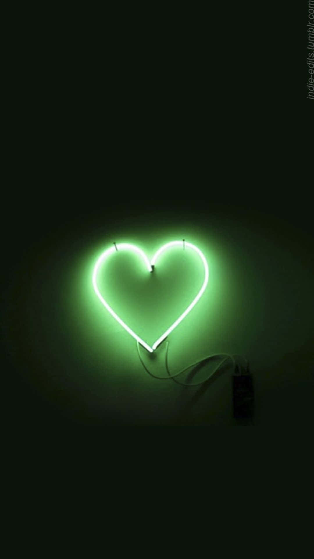 Heart-shaped Green Led Light