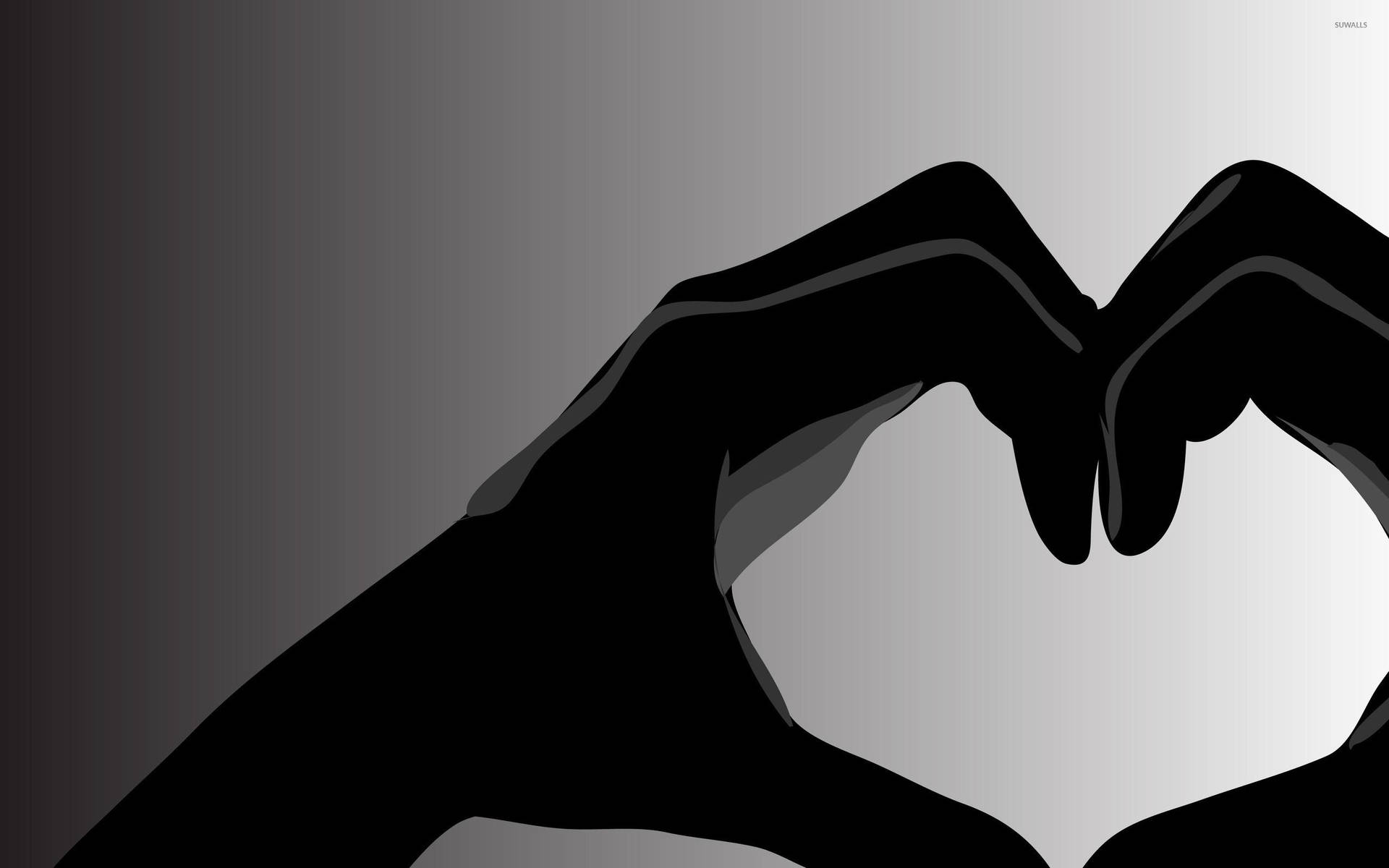 Heart-shaped Hands Black Lover Background Background