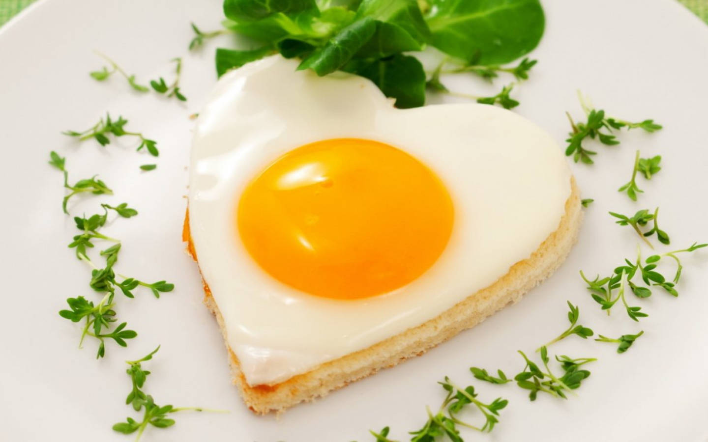 Heart Shaped Sunny Side Up Egg Background