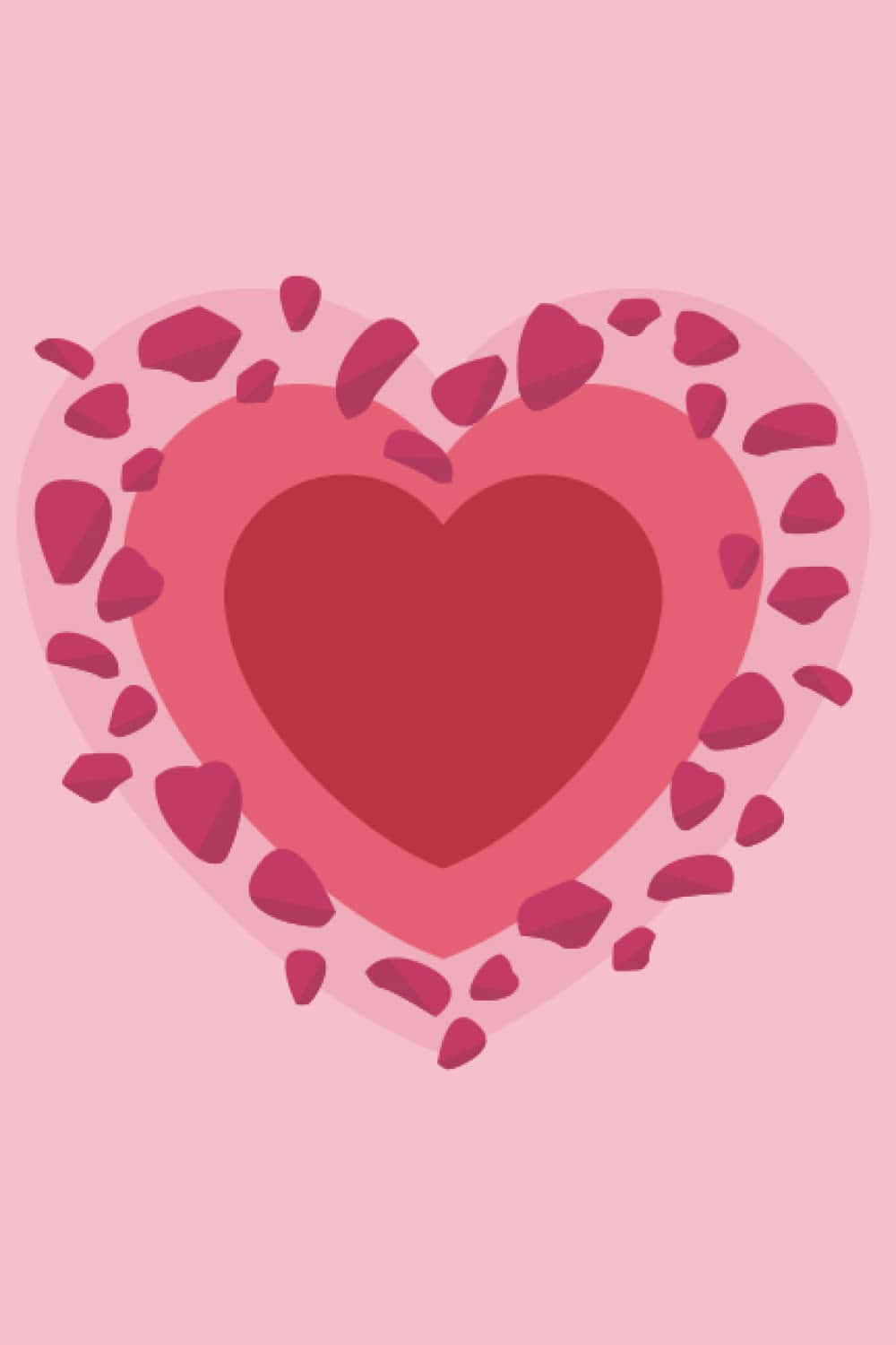 Heart Symbol Express Of Love Aesthetic Valentine's Day Background