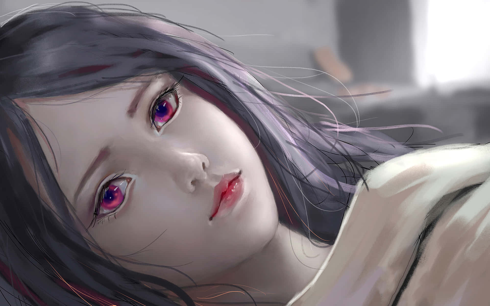 Heartbroken Anime Girl Background