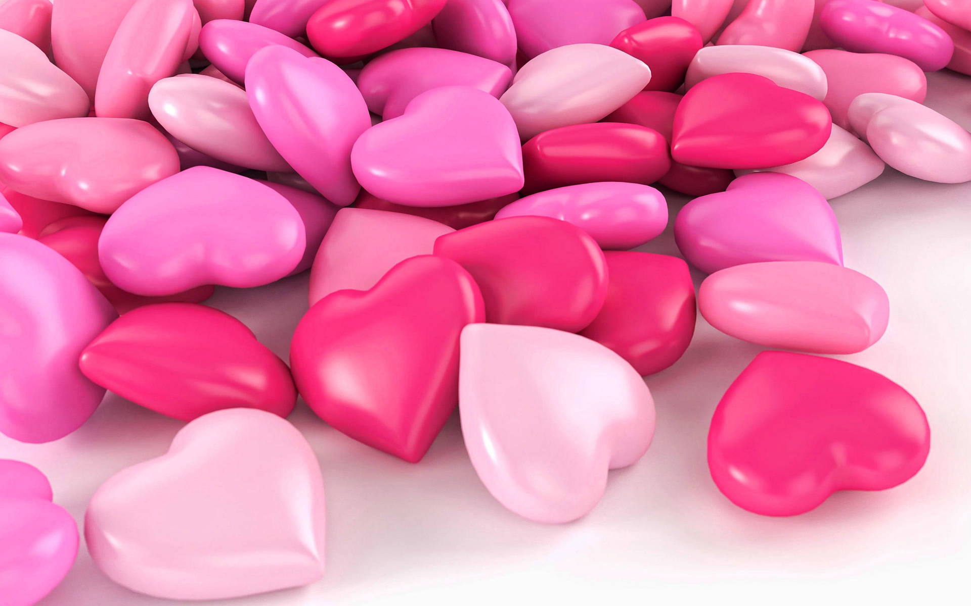 Hearts For Pink Background