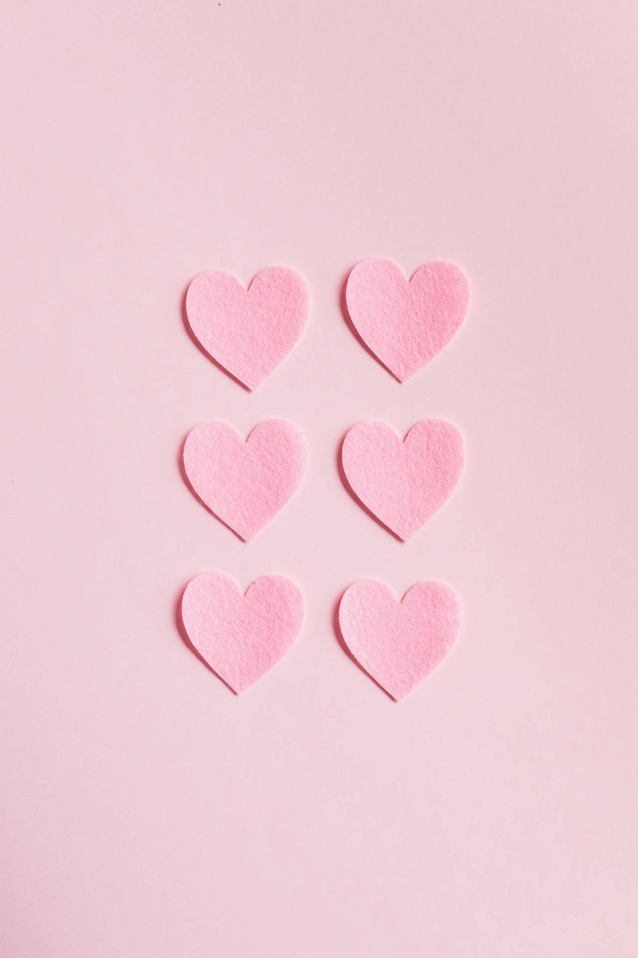 Hearts On Pink Background