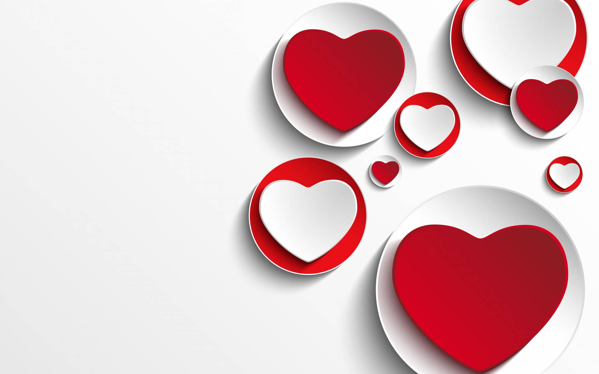 Hearts On Plates Background Design Background