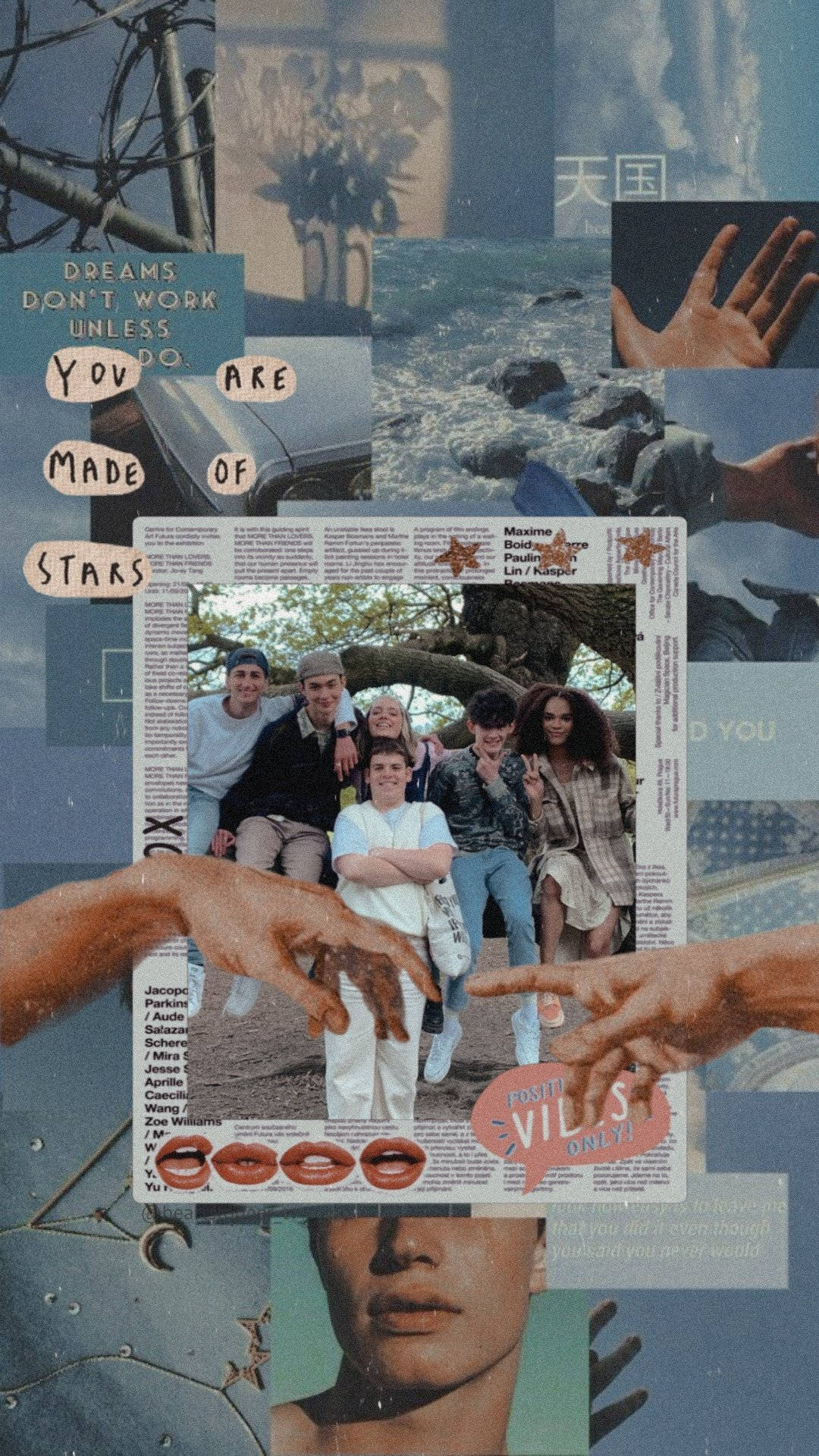 Heartstopper Blue Themed Collage