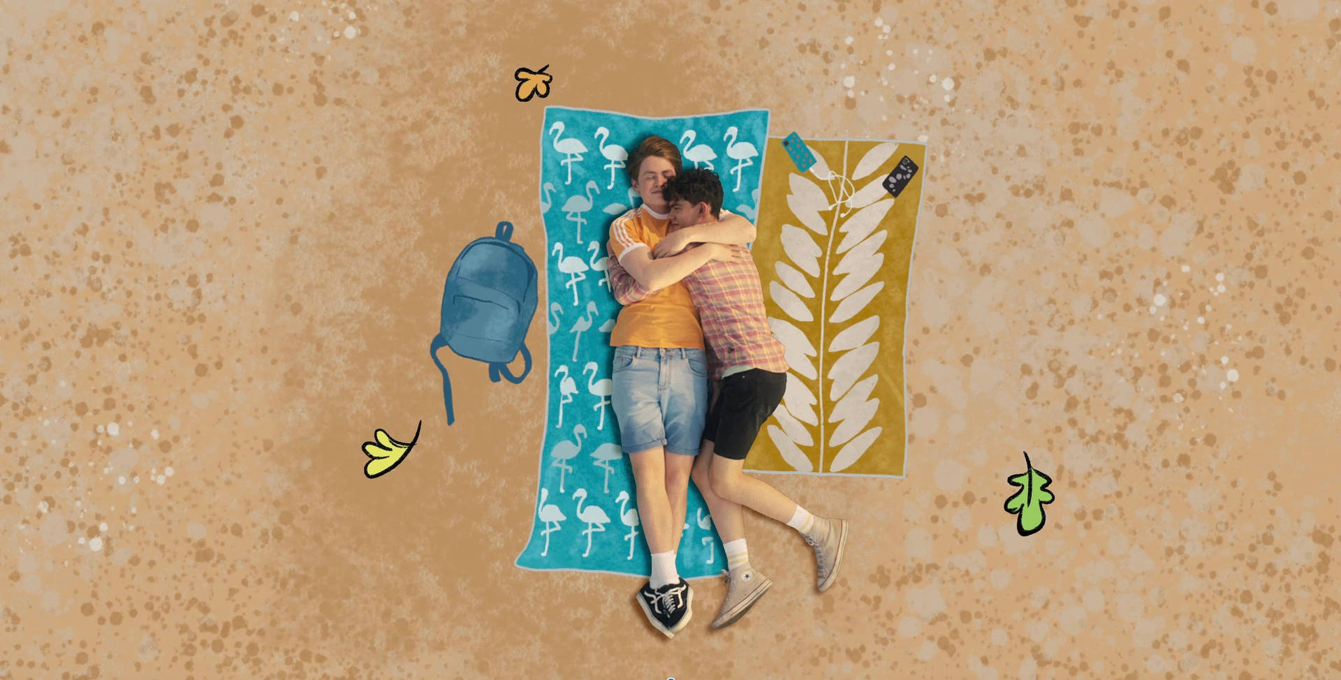 Heartstopper Cuddly Beach Background