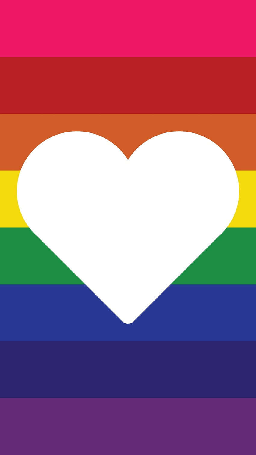Heartwarming Lgbt Flag Rendered As A Rainbow Heart Background