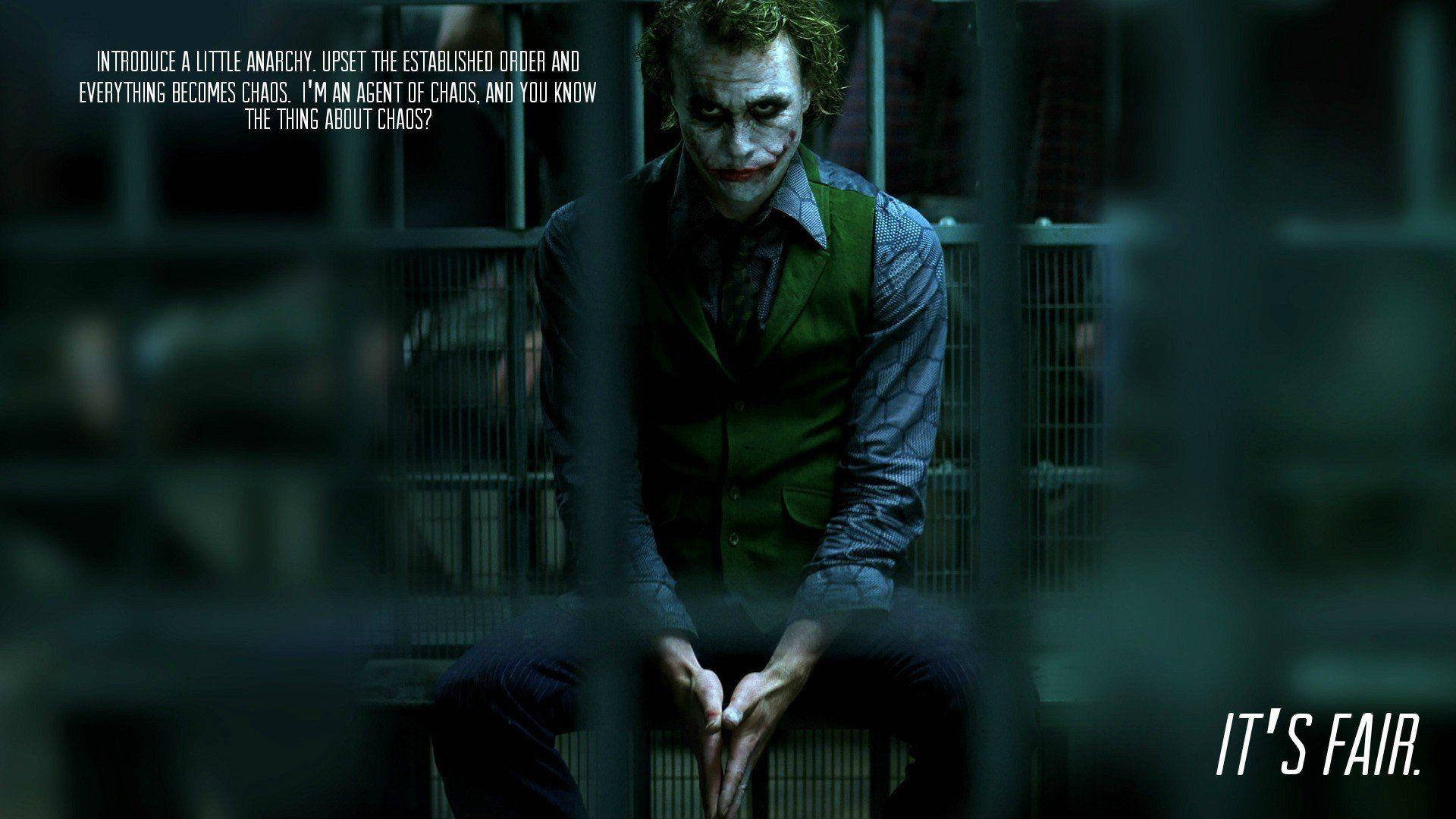 Heath Ledger As Joker Quote Background