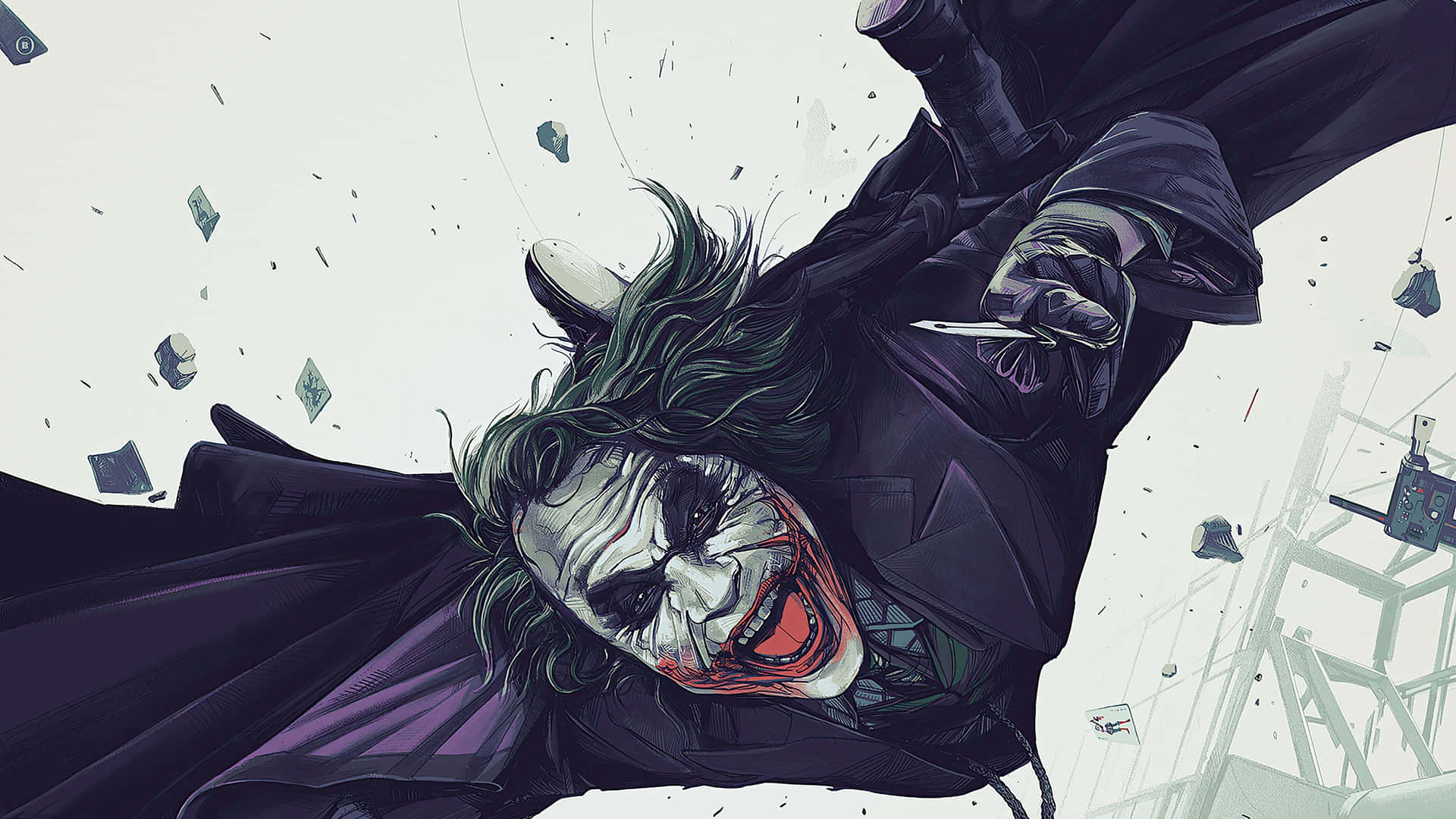 Heath Ledger Dangerous Joker Art Background