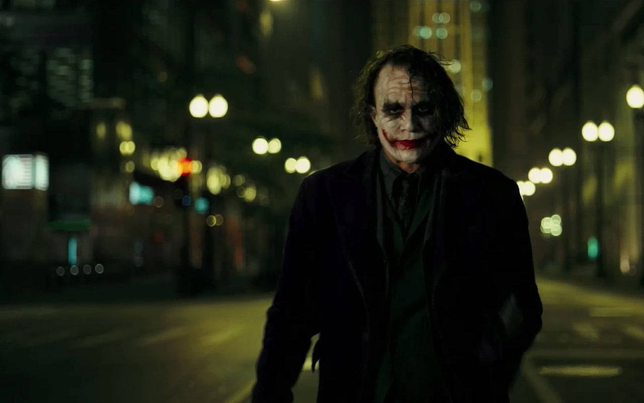 Heath Ledger Joker Batman Movie Scene Background