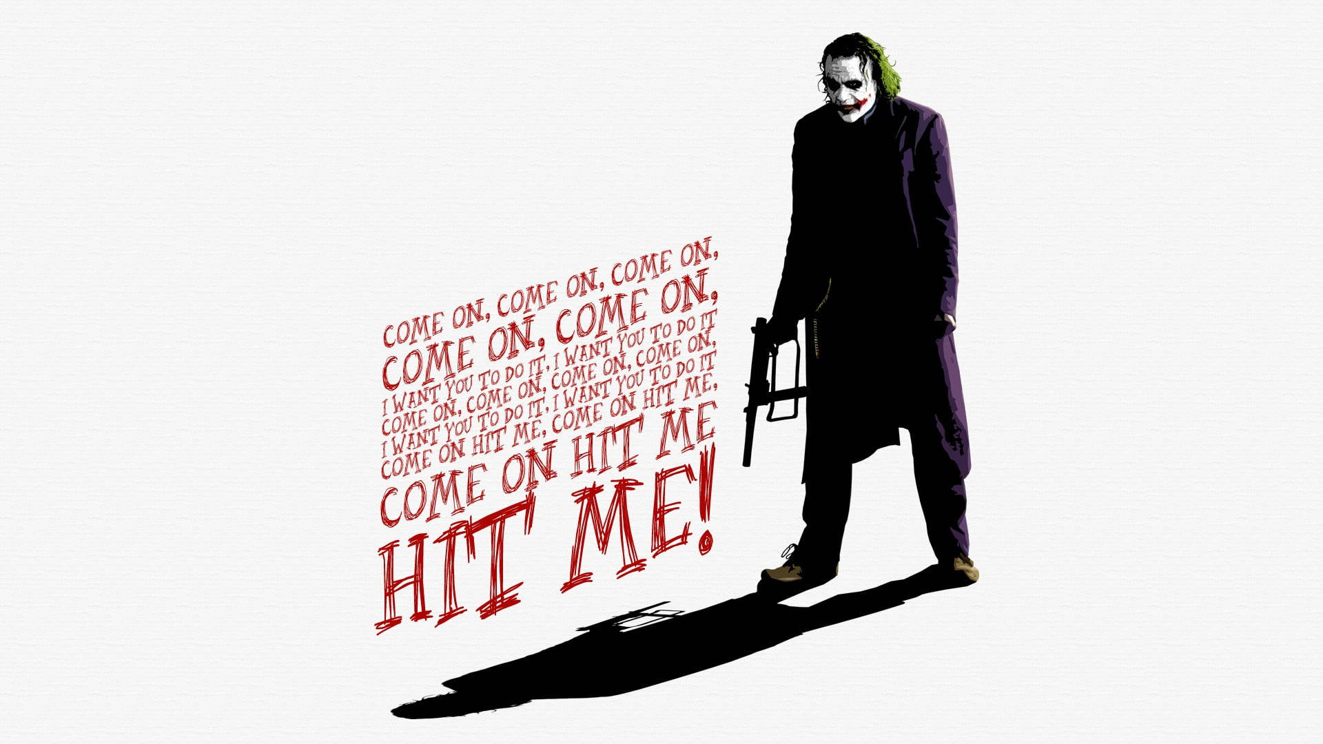 Heath Ledger Joker Hit Me Line Background