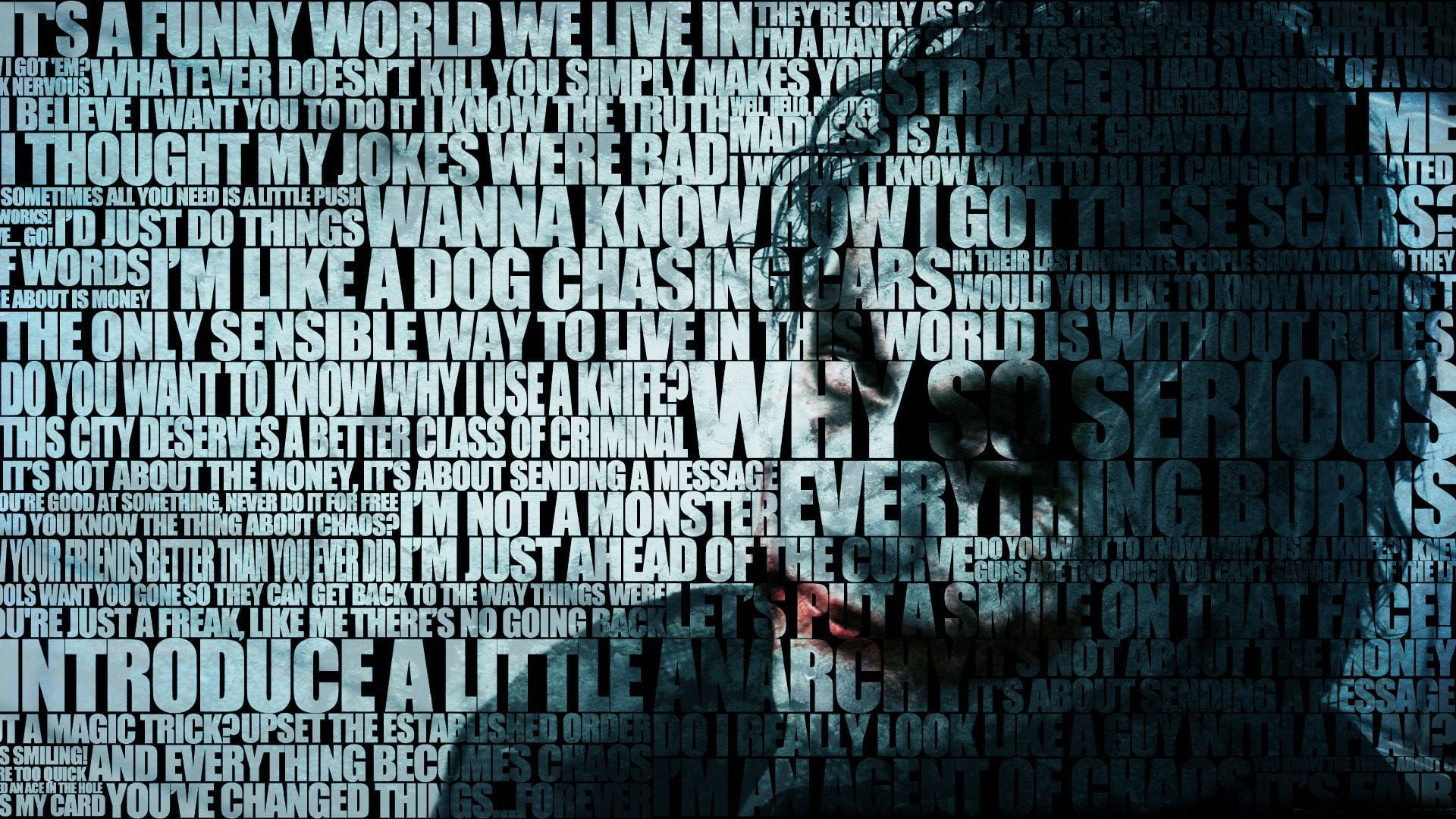 Heath Ledger Joker Lines Background