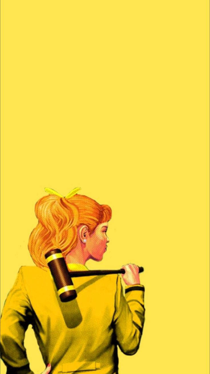 Heathers Girl In Yellow Background