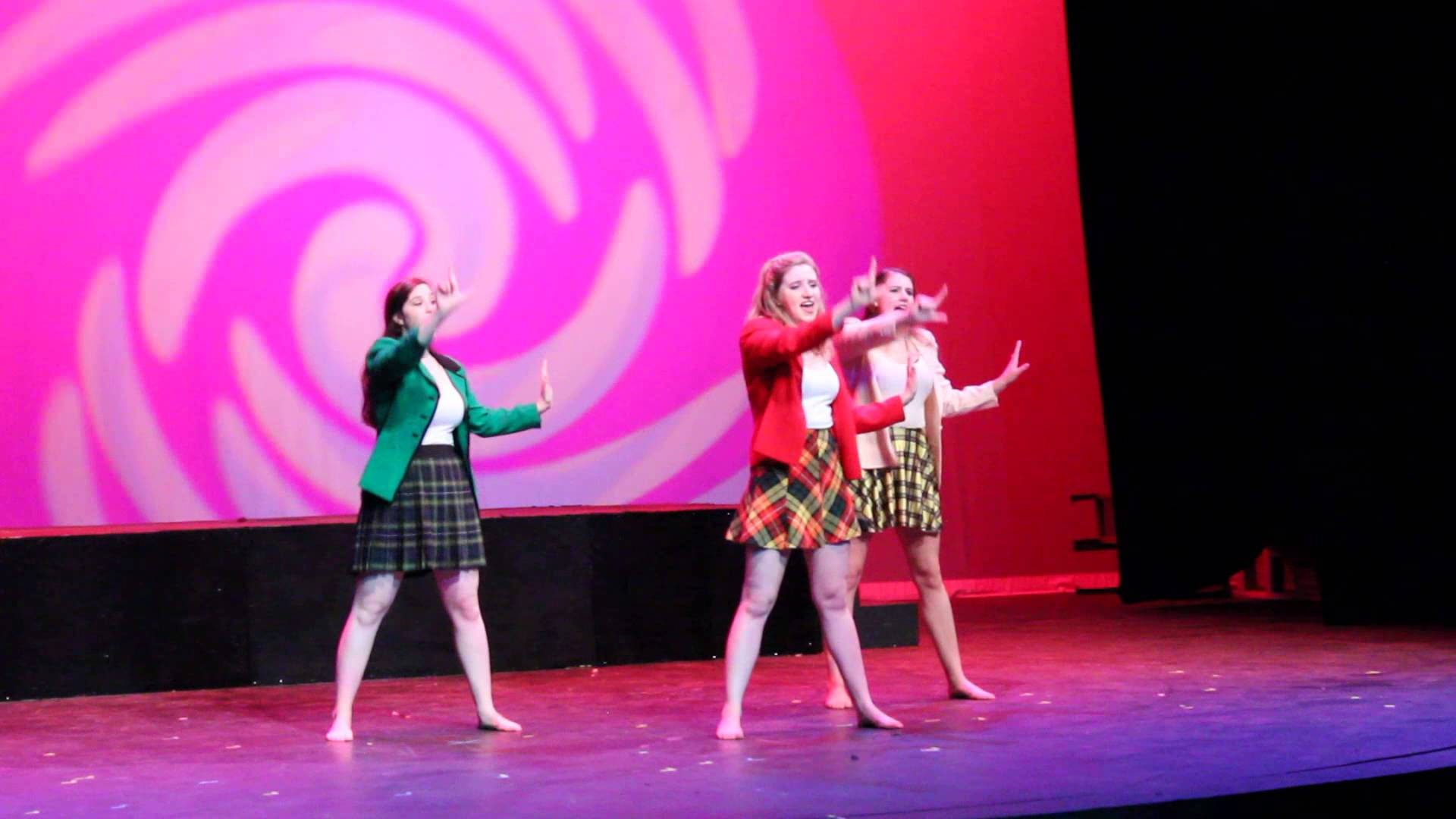 Heathers Performing On Stage Background