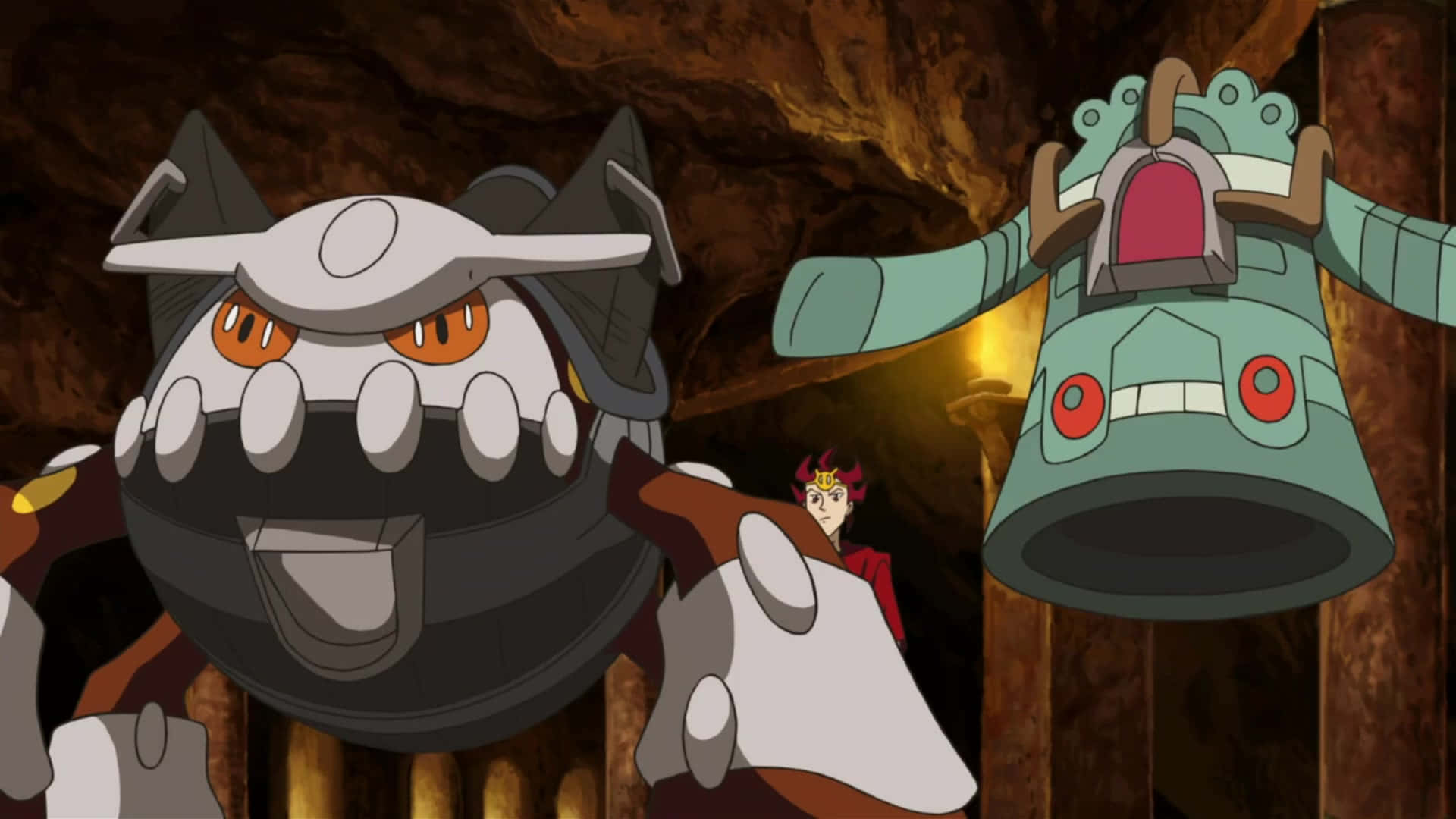 Heatran And Bronzong Pokemon Species Background
