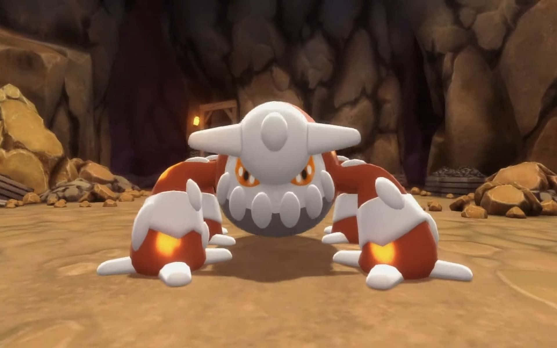 Heatran Pokemon Front View Image Background