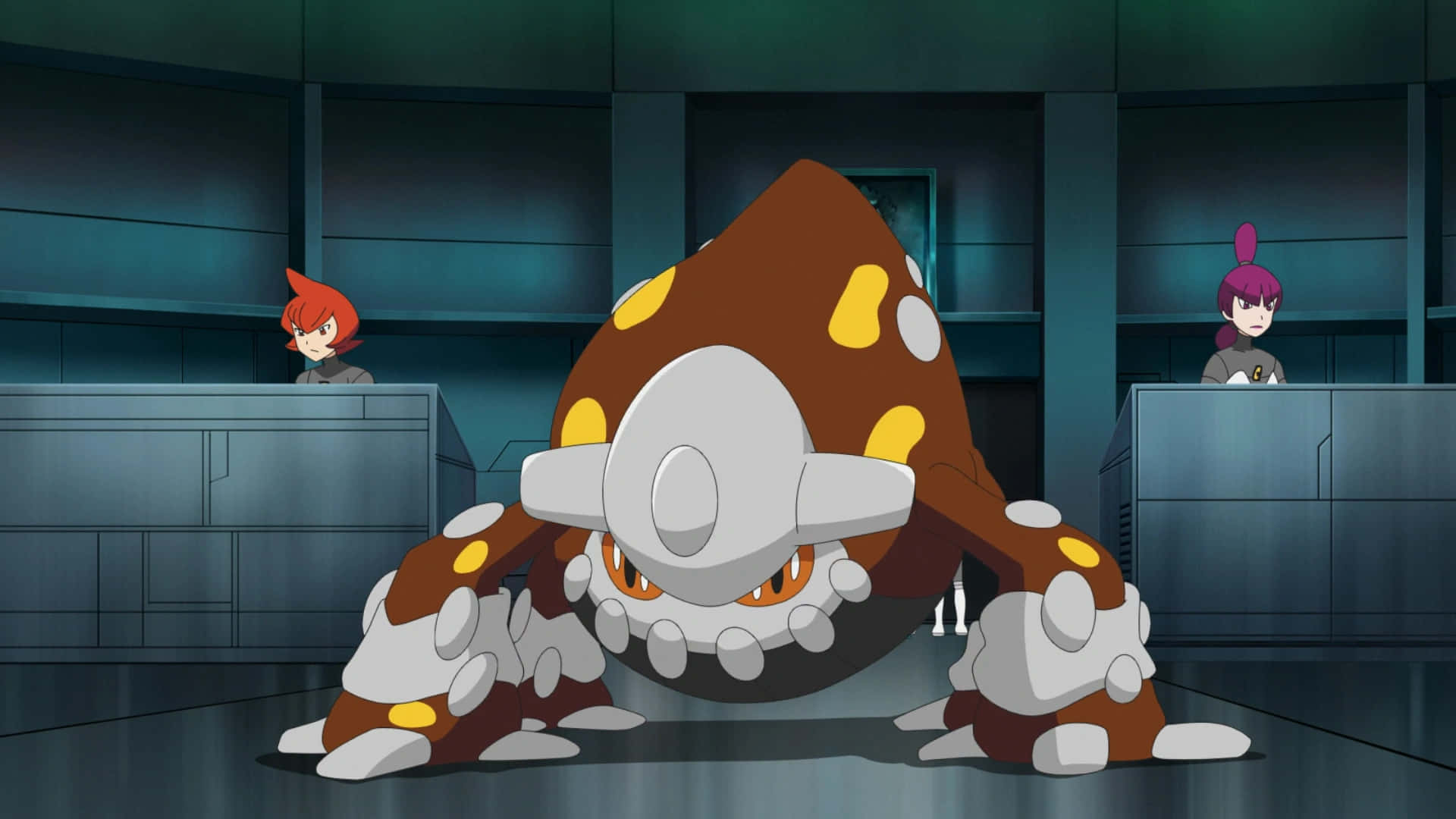 Heatran Pokemon With Mars And Jupiter Background
