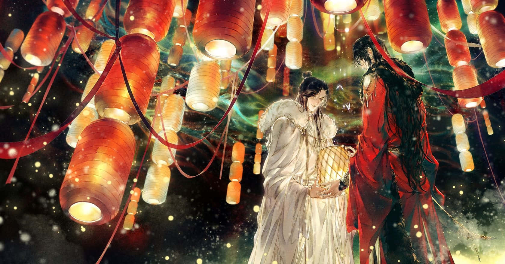 Heaven Officials Blessing Winter Lantern Background