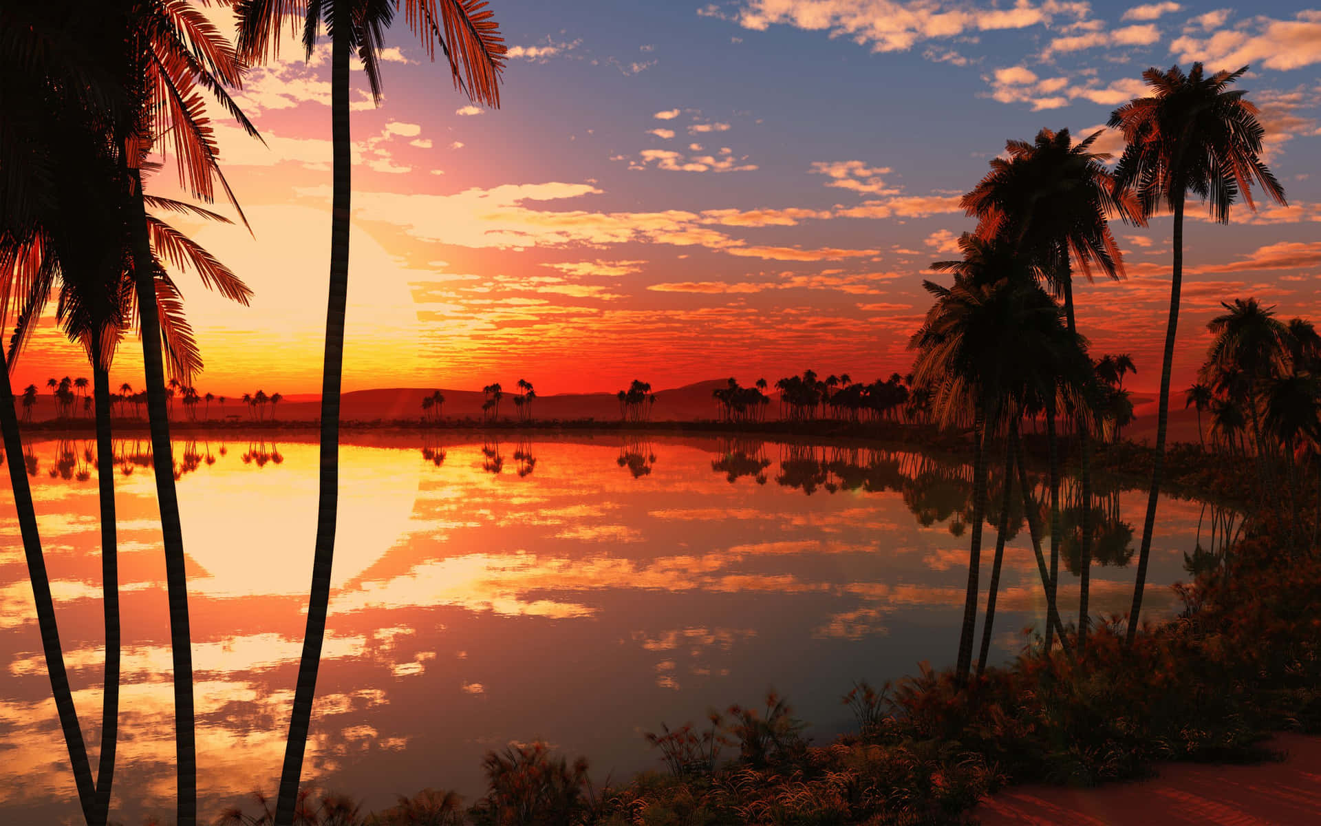 Heaven On Earth - Admiring The Serene Beauty Of A Beautiful Lake Background