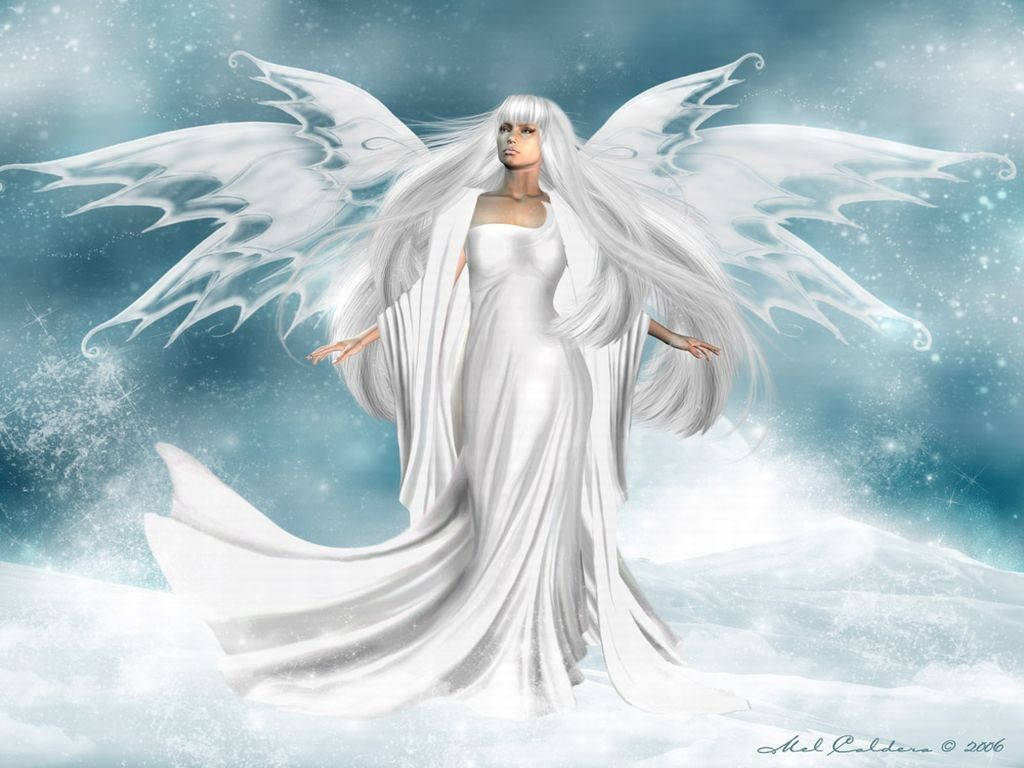 Heavenly Angels With Multiple Wings Background