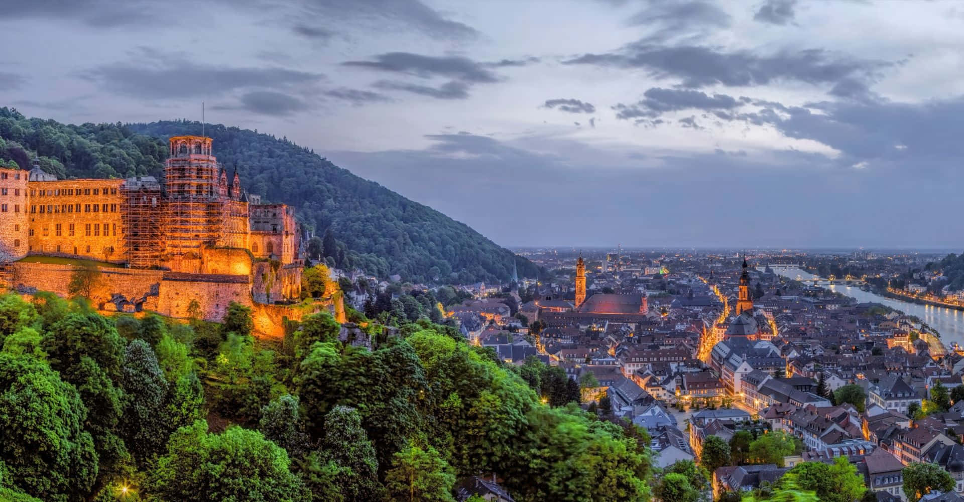 Heidelberg Castle City Lights