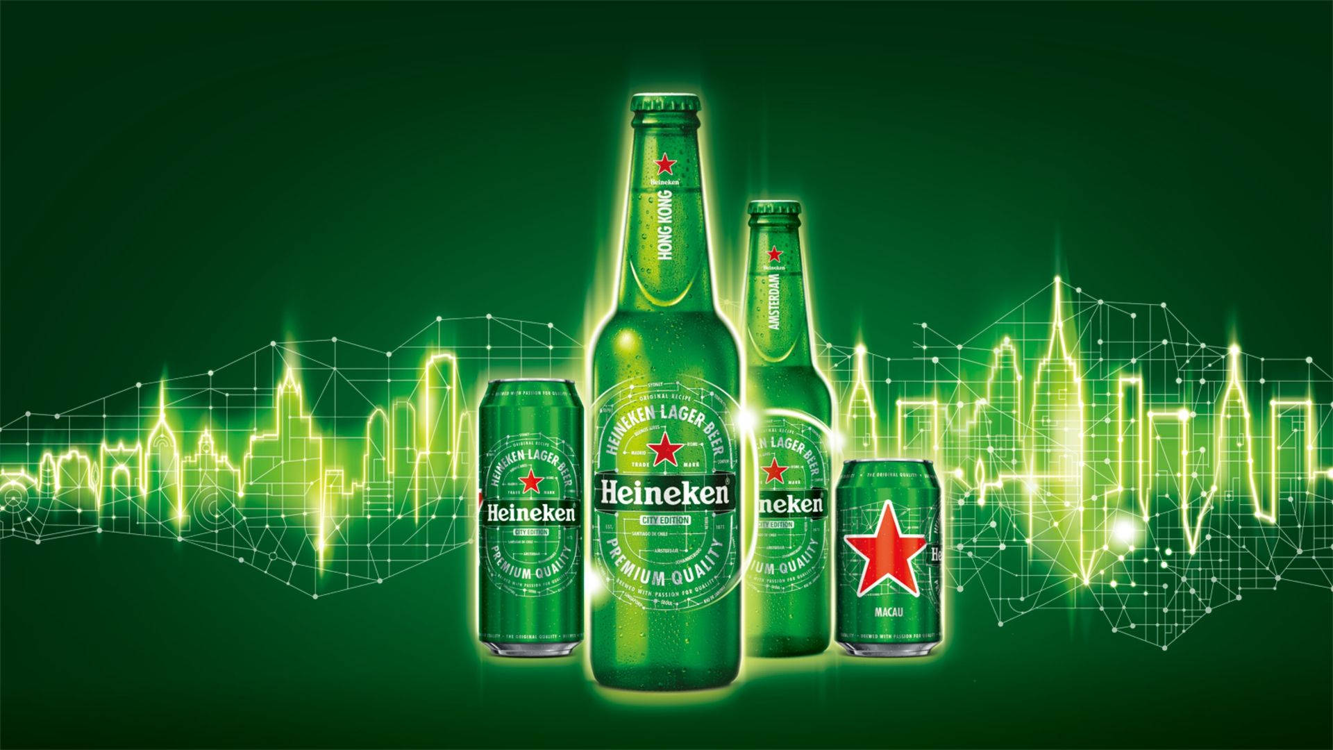 Heineken Lager Beer Shape The City Poster Background