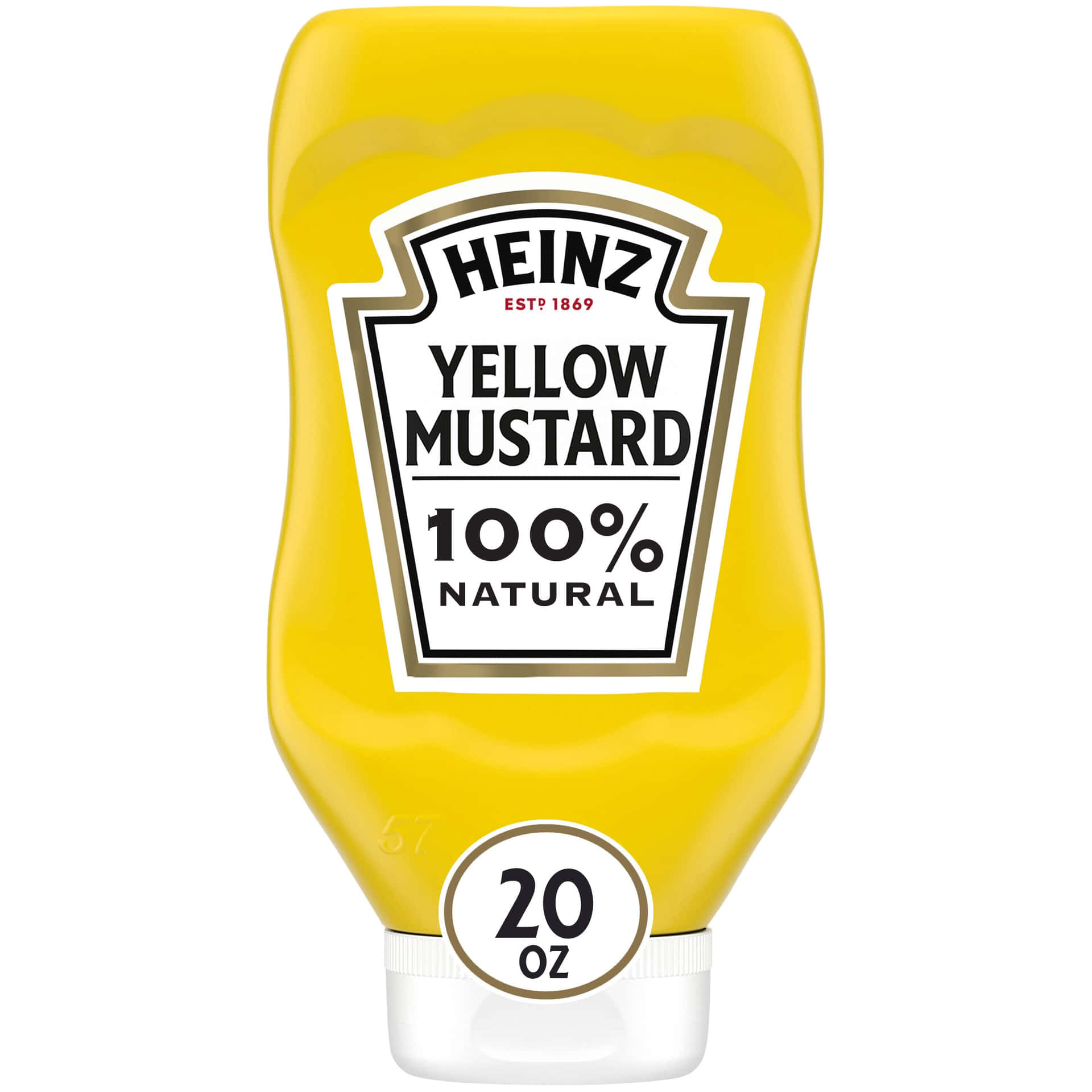 Heinz Yellow Mustard Bottle100 Percent Natural Background