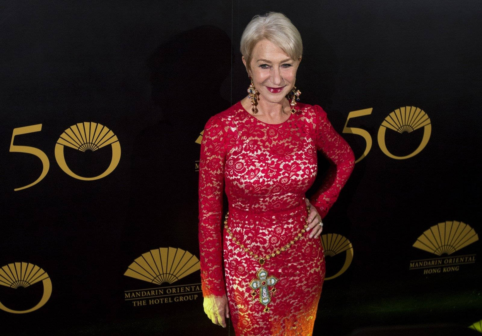 Helen Mirren Attending Grammys Award Background