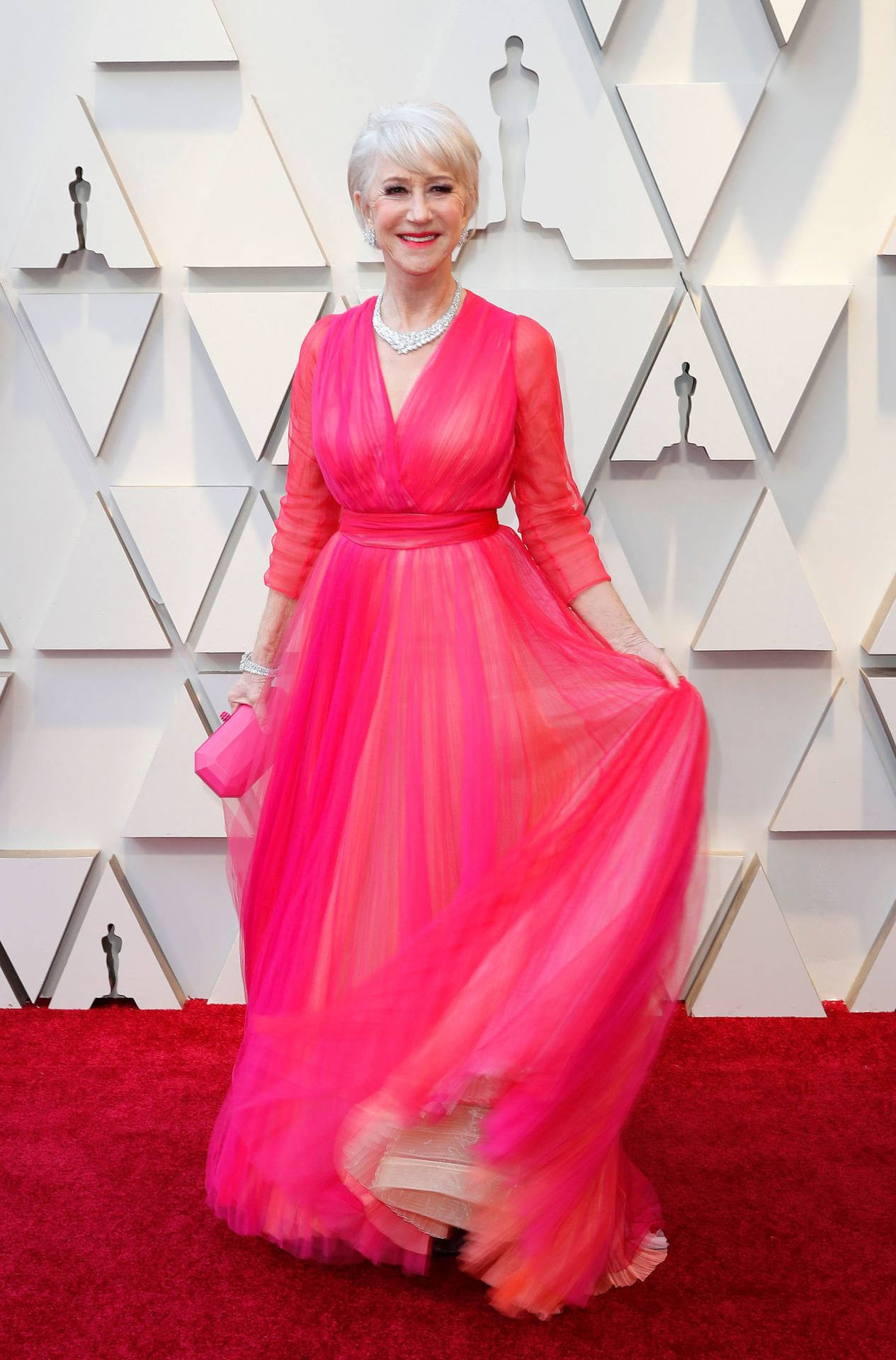 Helen Mirren Glows In Elegant Oscar Dress Background