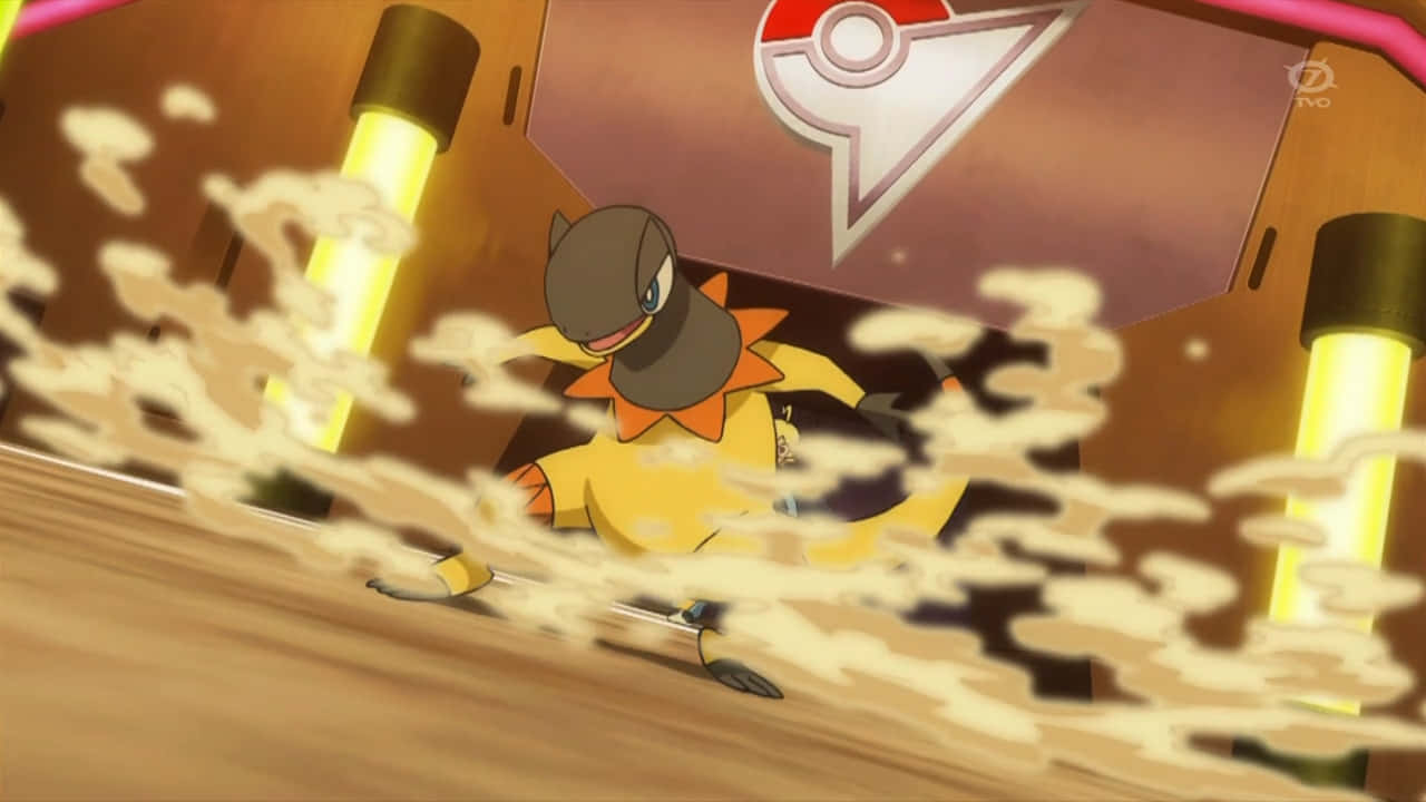 Heliolisk In Pokemon Battle Background