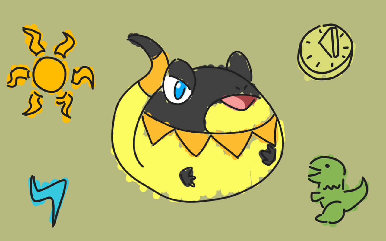 Heliolisk Unleashing Power In The Pokemon Universe Background