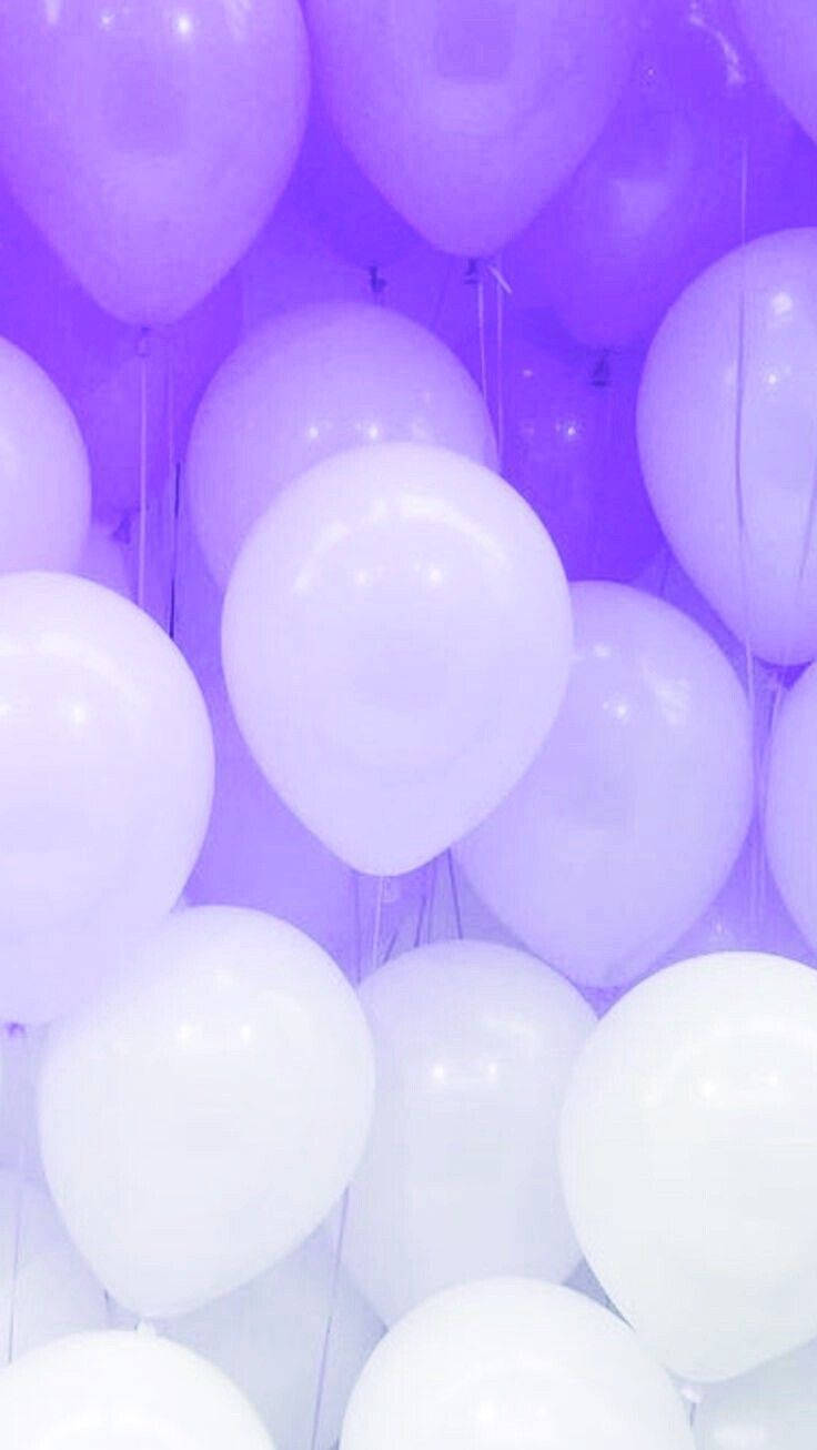Helium Balloons Purple Iphone Background