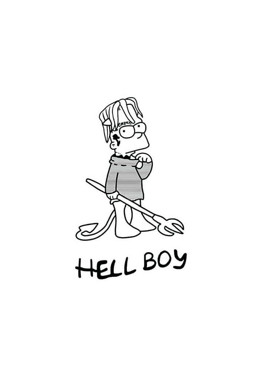 Hell Boy T-shirt By Sam Savage's Artist Shop Background