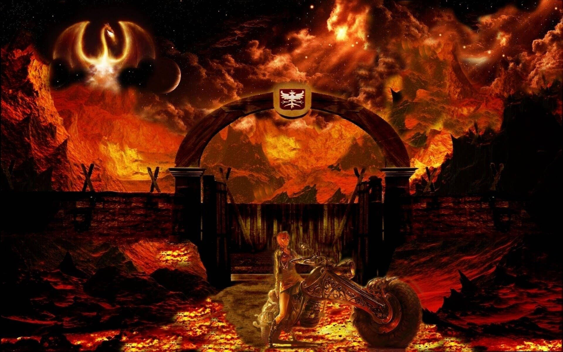 Hellbound With Lava Background