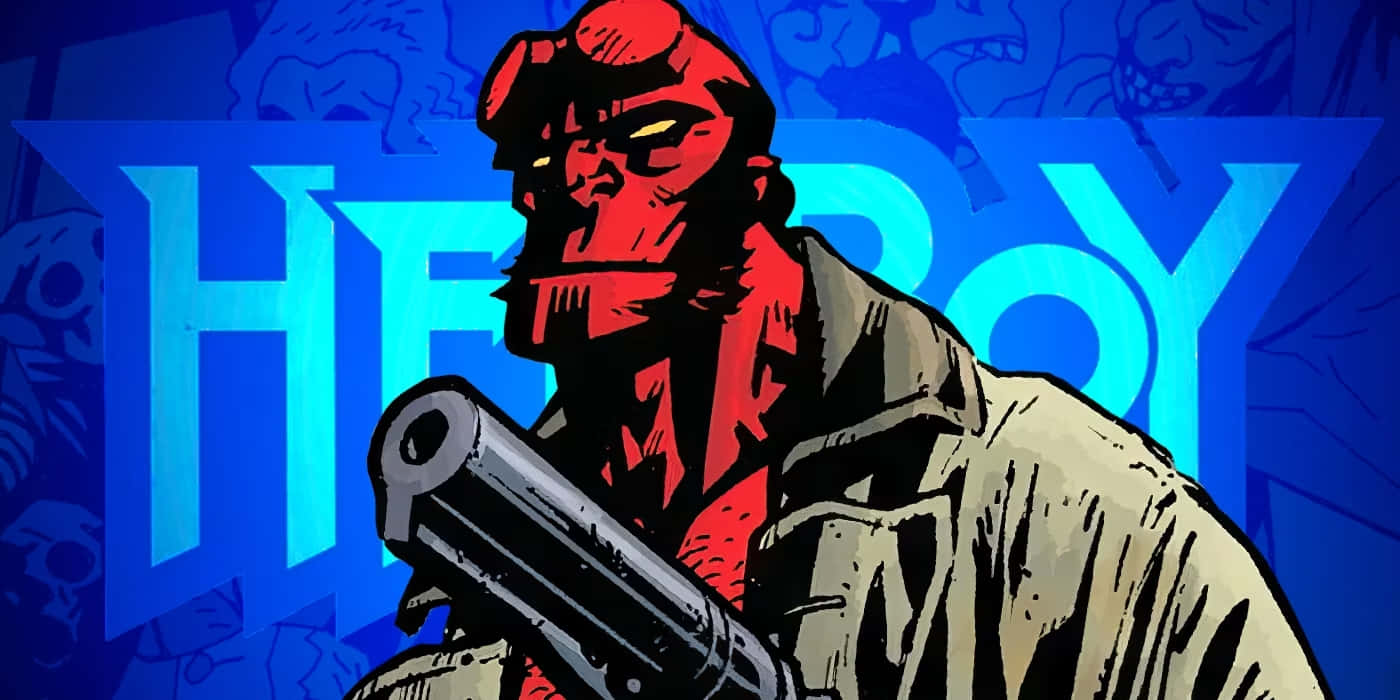 Hellboy Comic Style Artwork Background