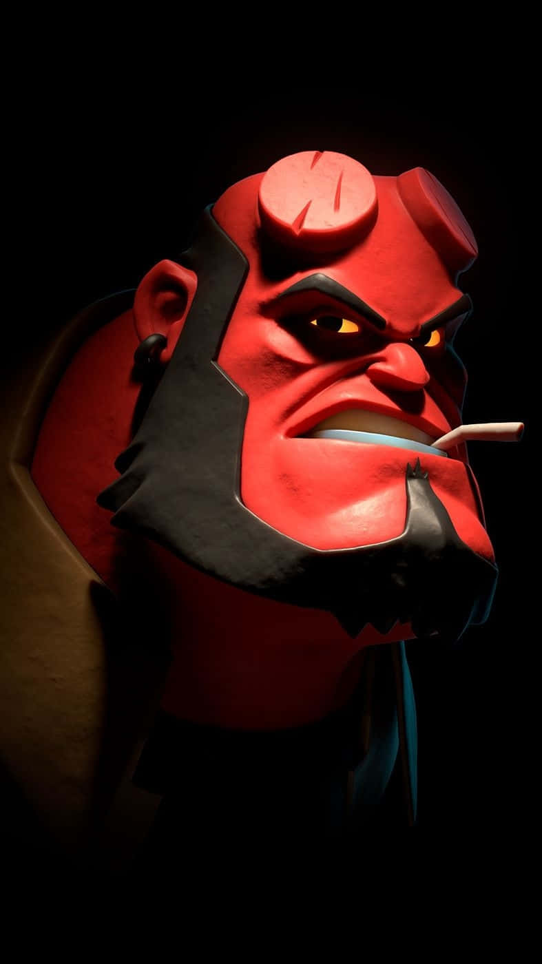 Hellboy Portraitwith Cigar Background