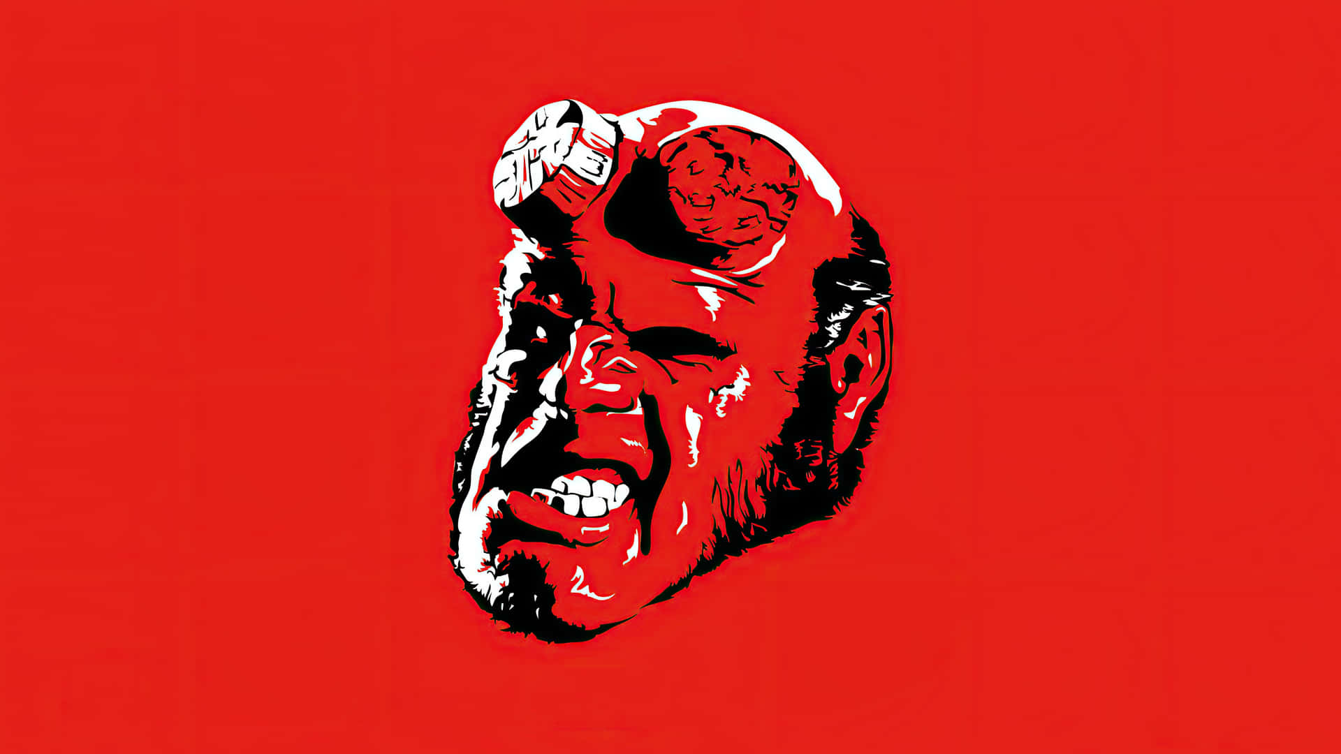 Hellboy Red Profile Artwork Background