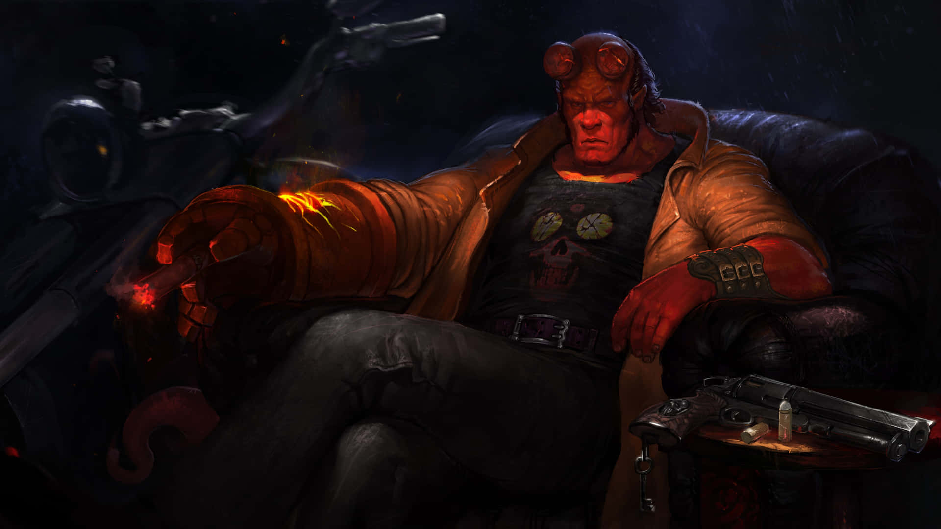 Hellboy Relaxed Moment Background