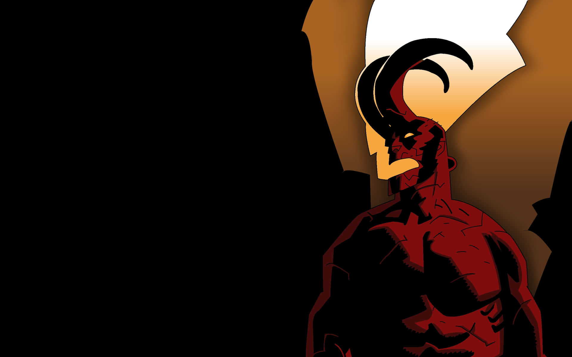 Hellboy Silhouette Artwork Background