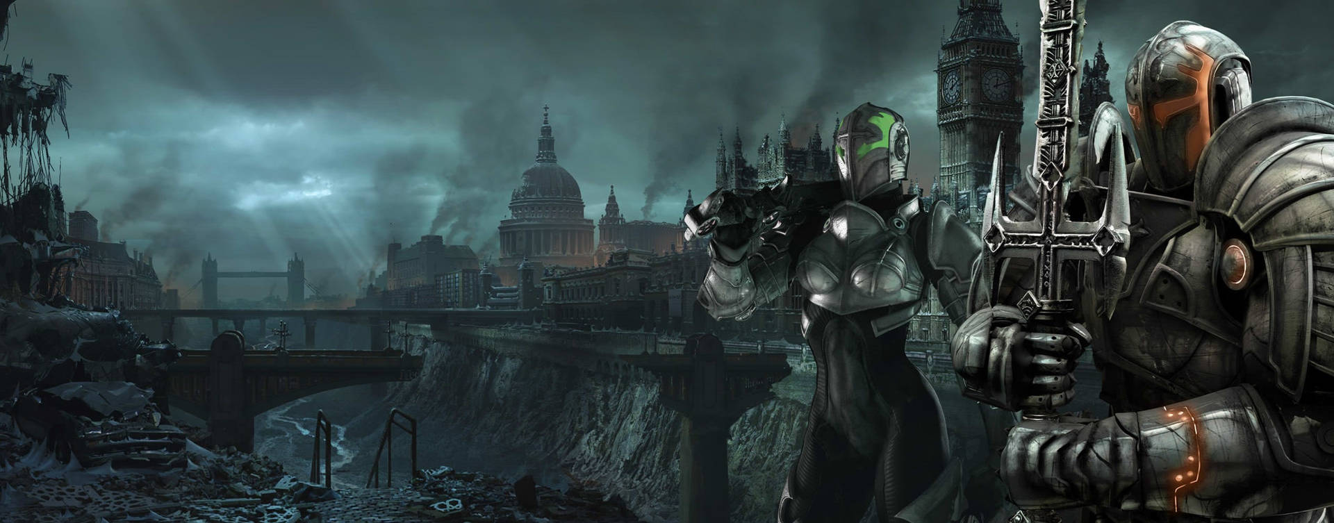 Hellgate London Gaming Dual Screen Background